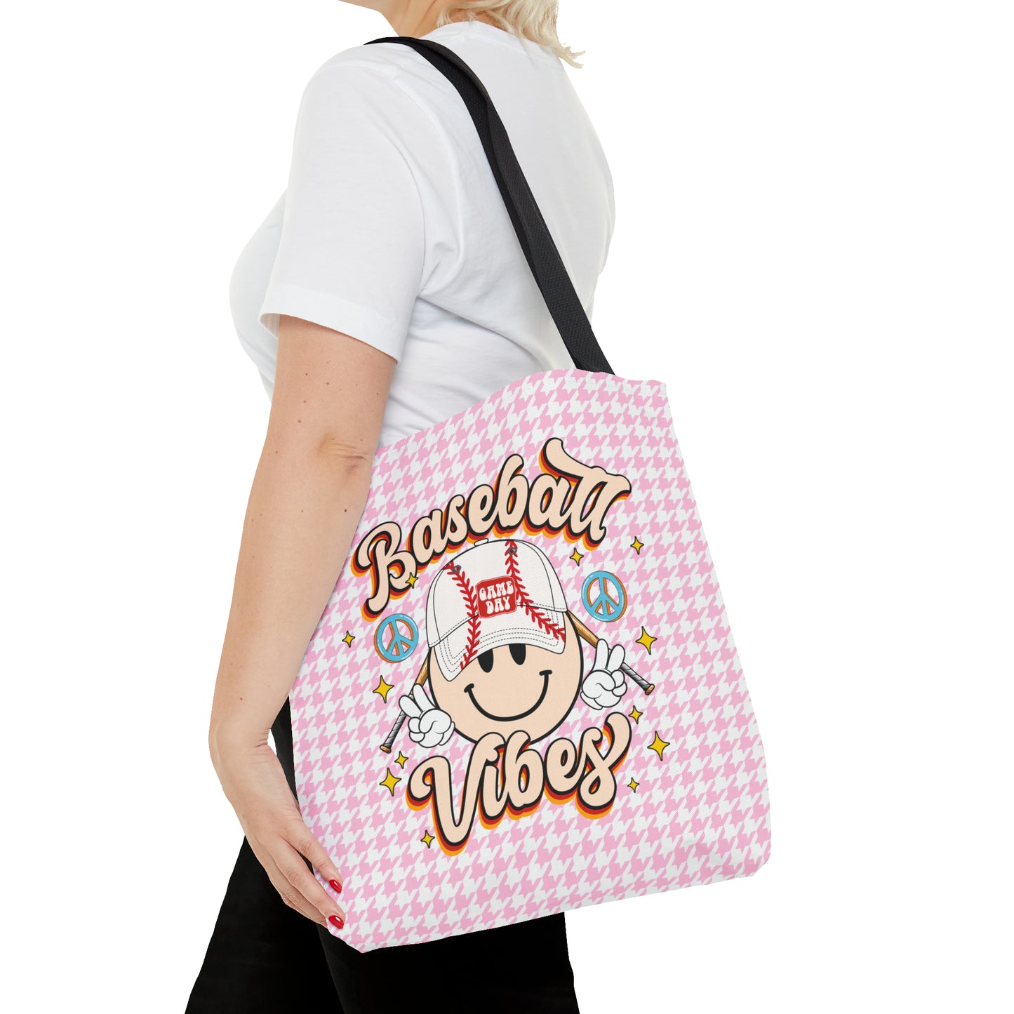 Cute Baseball Vibes Tote Bag