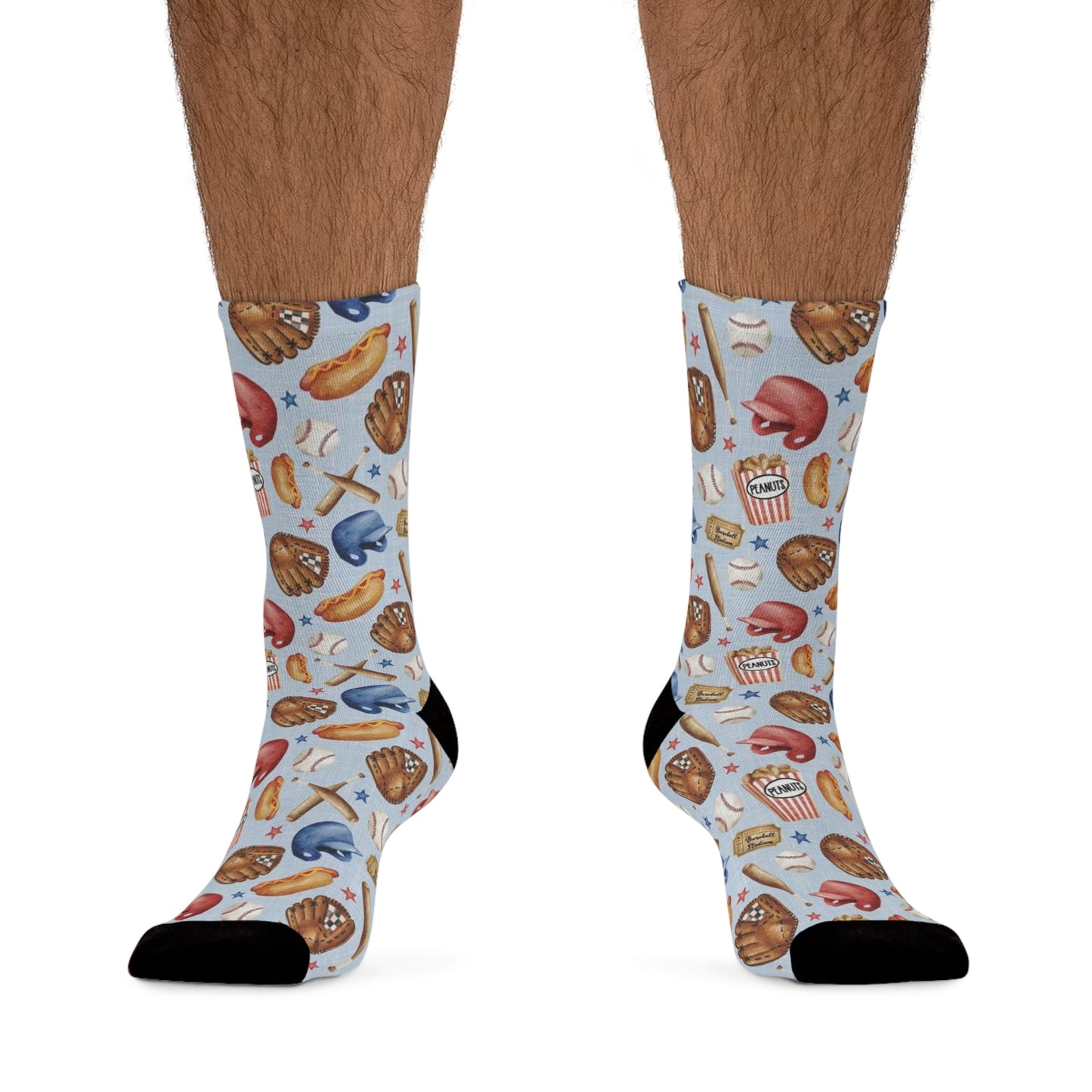 Baseball Stadium Blue Socks