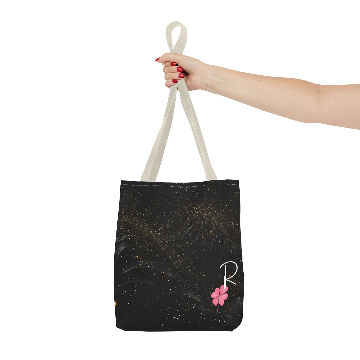 Custom Initial Clover Tote Bag