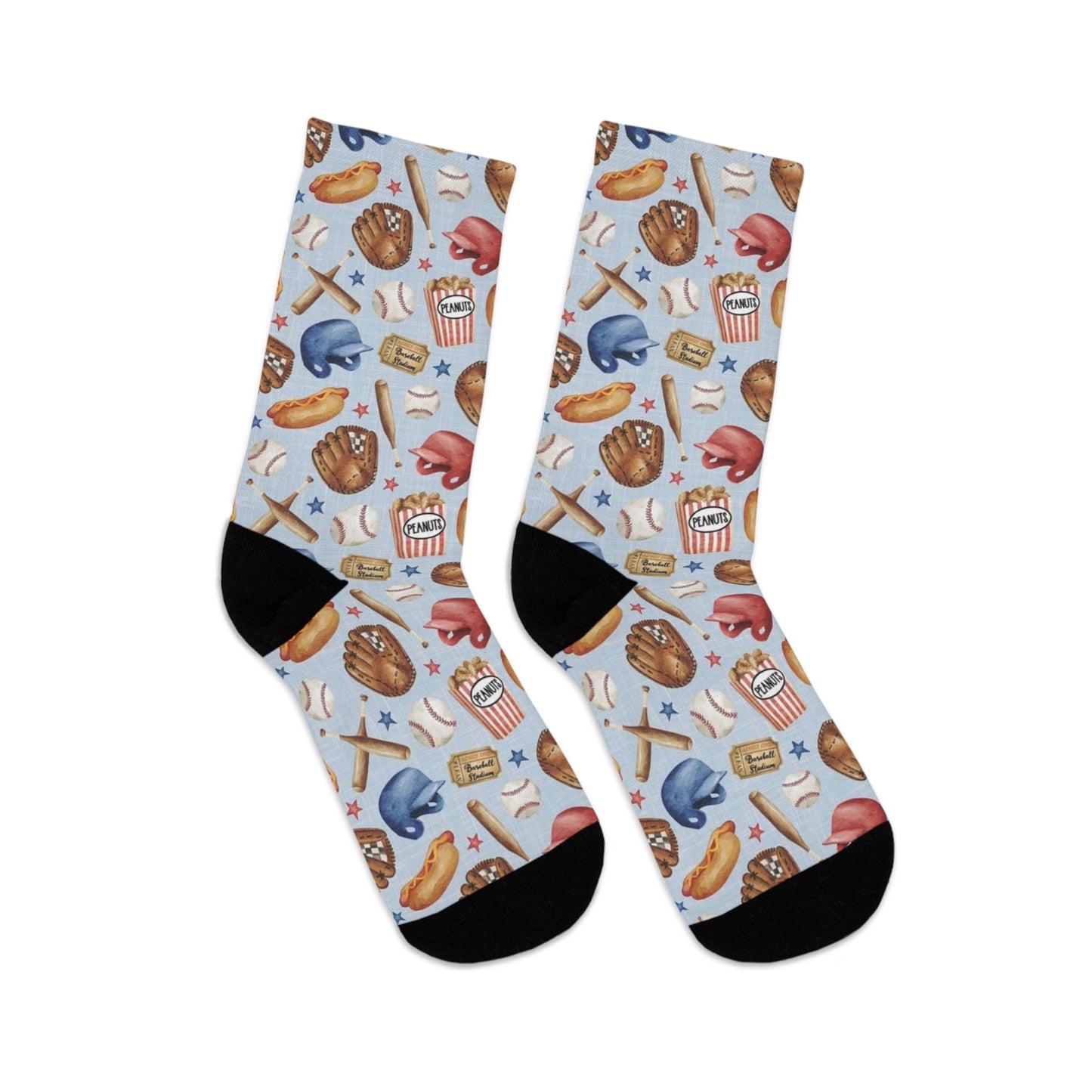 Baseball Stadium Blue Socks