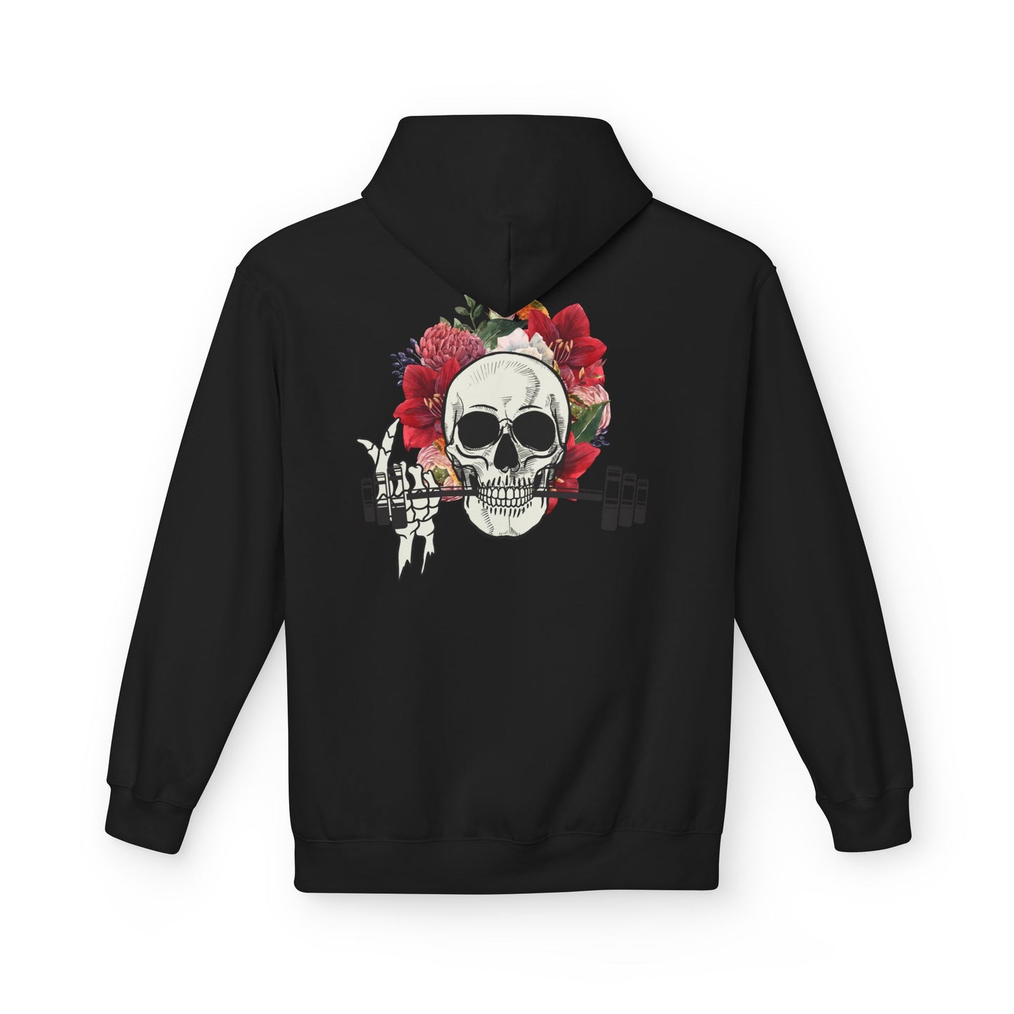 Flowered Skull Fitness Hoodie
