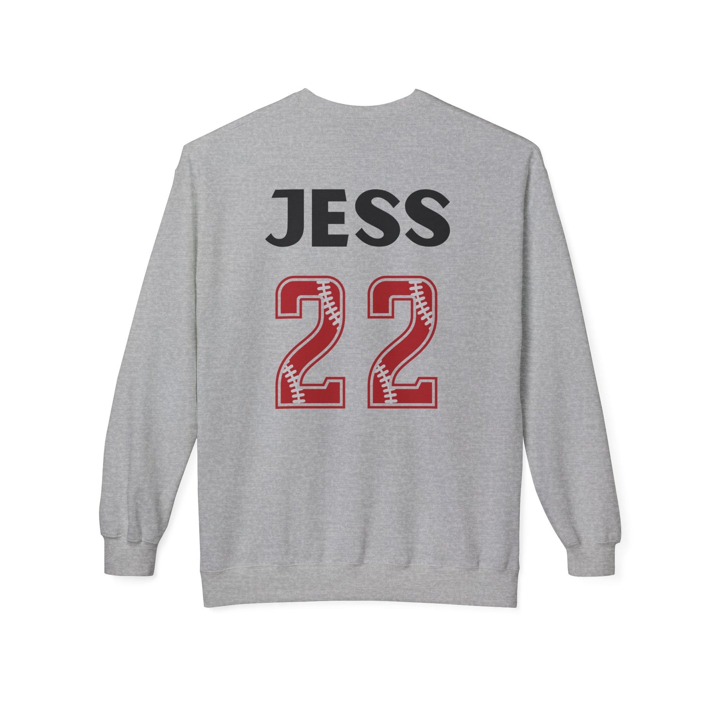 Personlised Name and Number Baseball Ribbon Sweatshirt