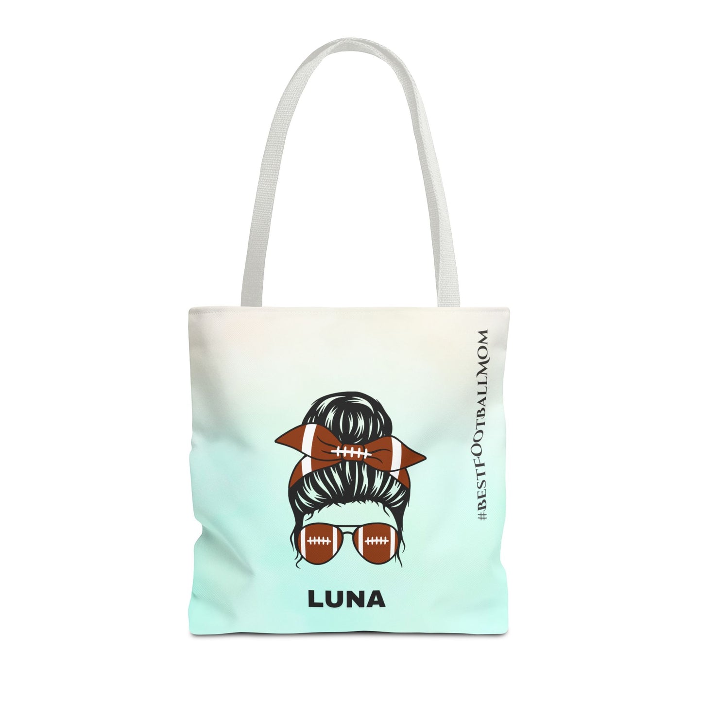 Personalized Funny Best Football Mom Tote Bag