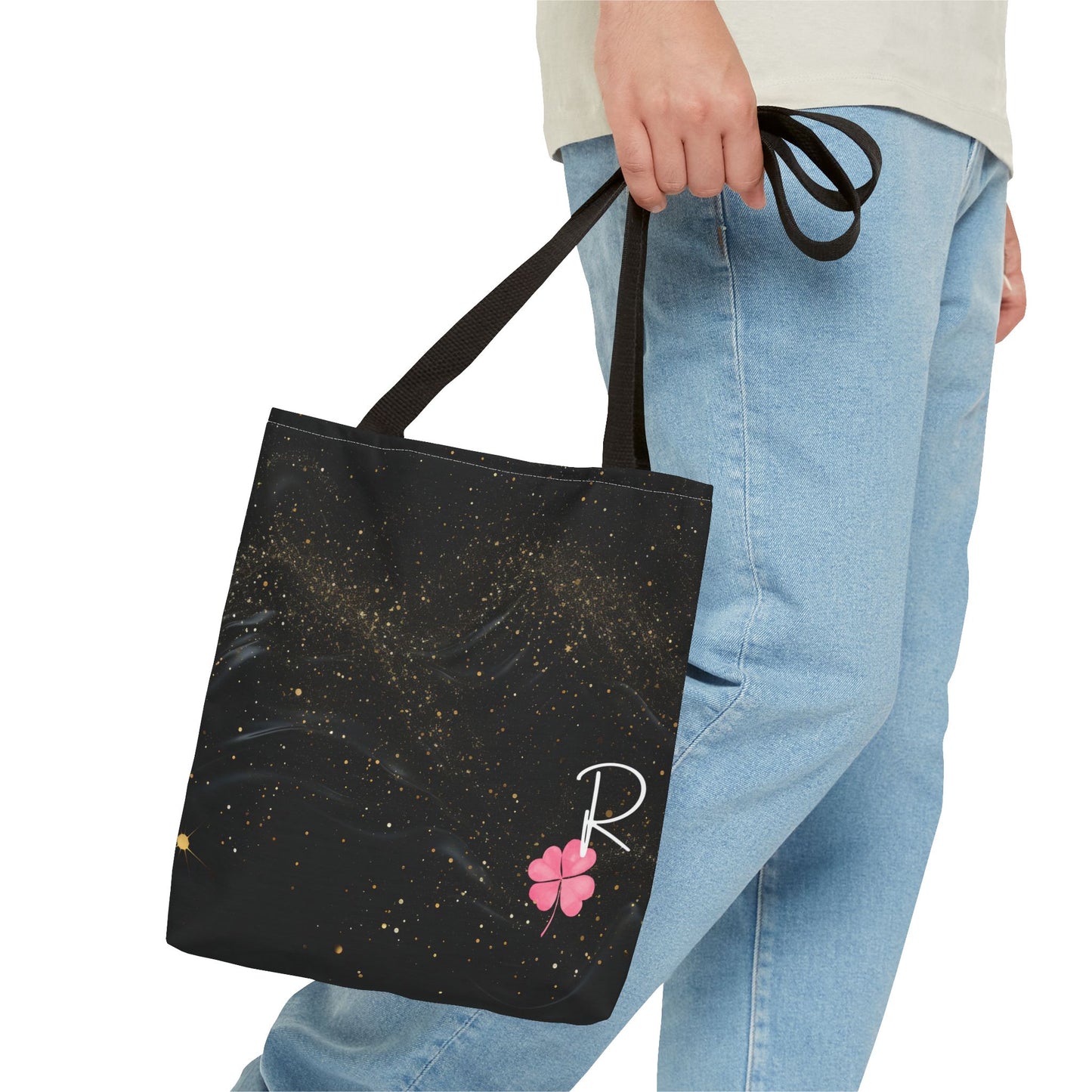 Custom Initial Clover Tote Bag