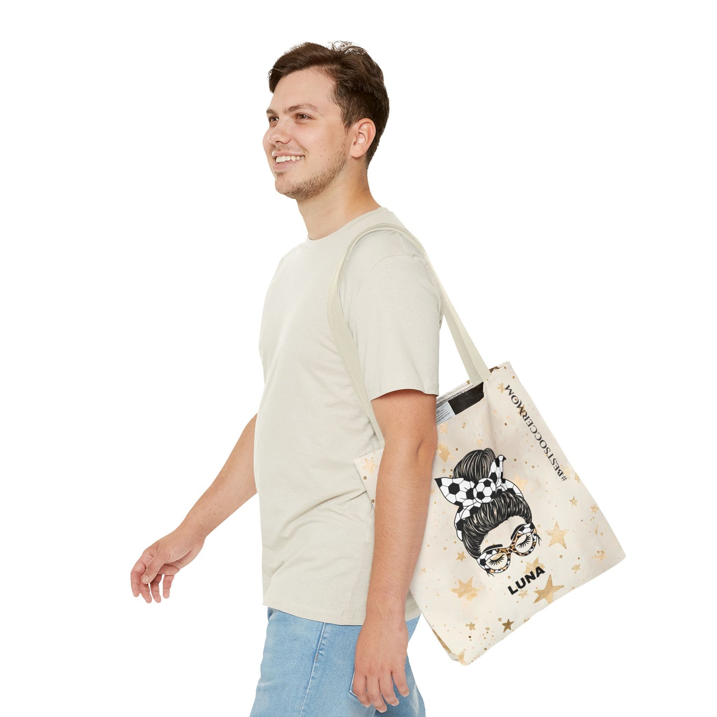 Personalized Funny Best Soccer Mom Tote Bag