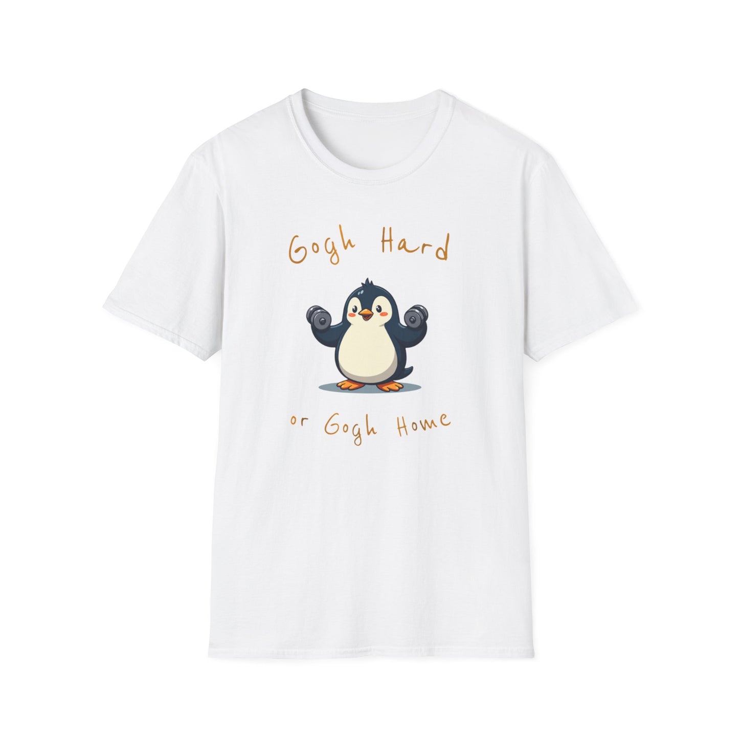 Go hard or go home Penguin Weight lift Funny T-Shirt
