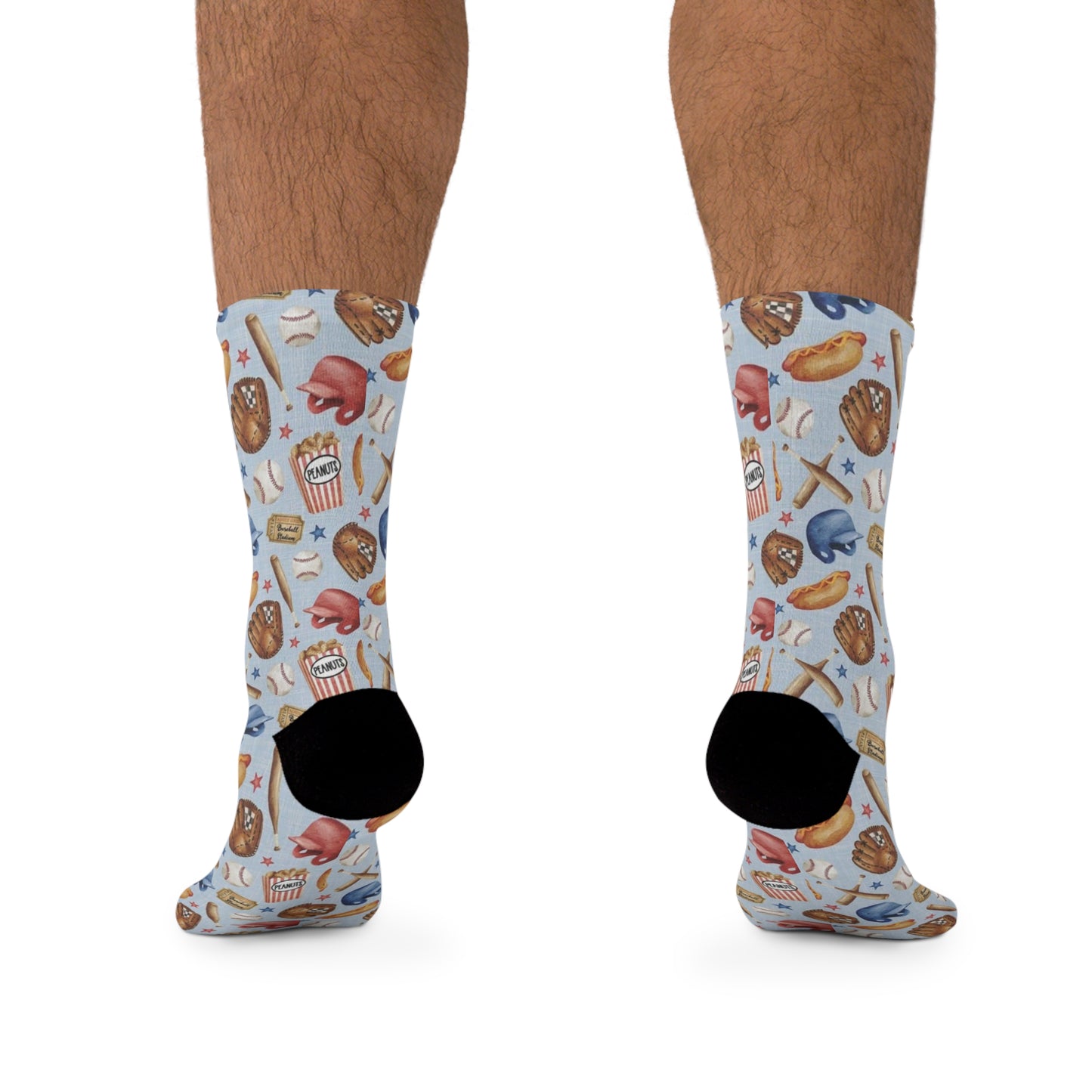 Baseball Stadium Blue Socks