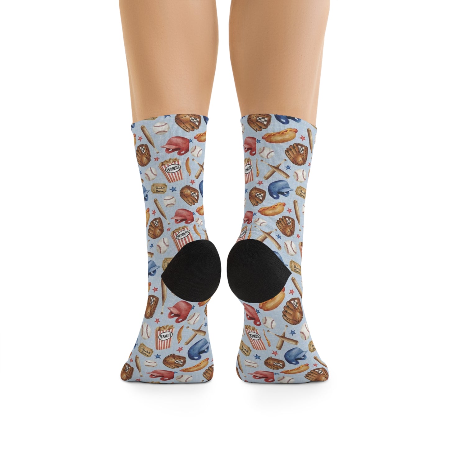 Baseball Stadium Blue Socks