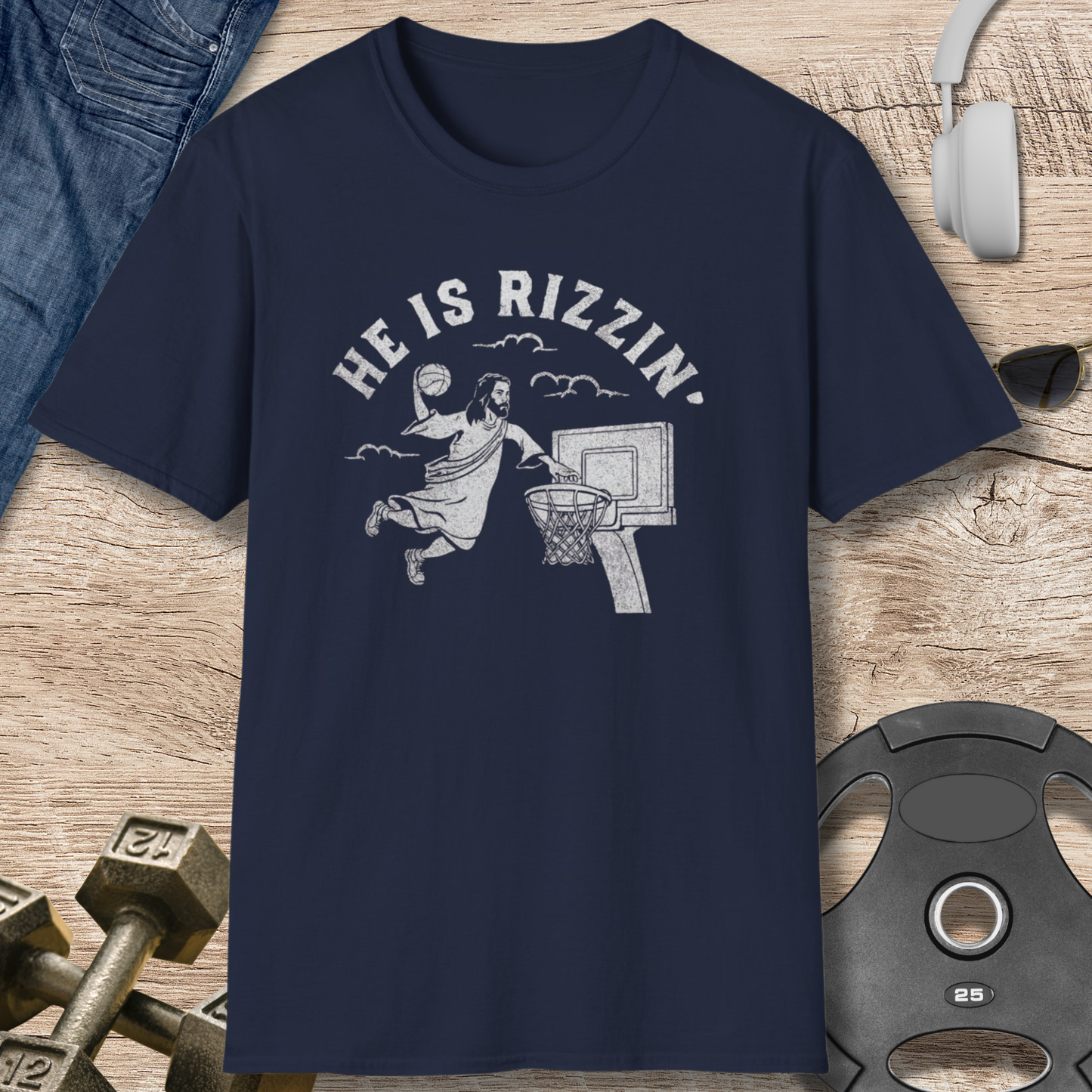 He Is Rizzin' Basketball T-Shirt