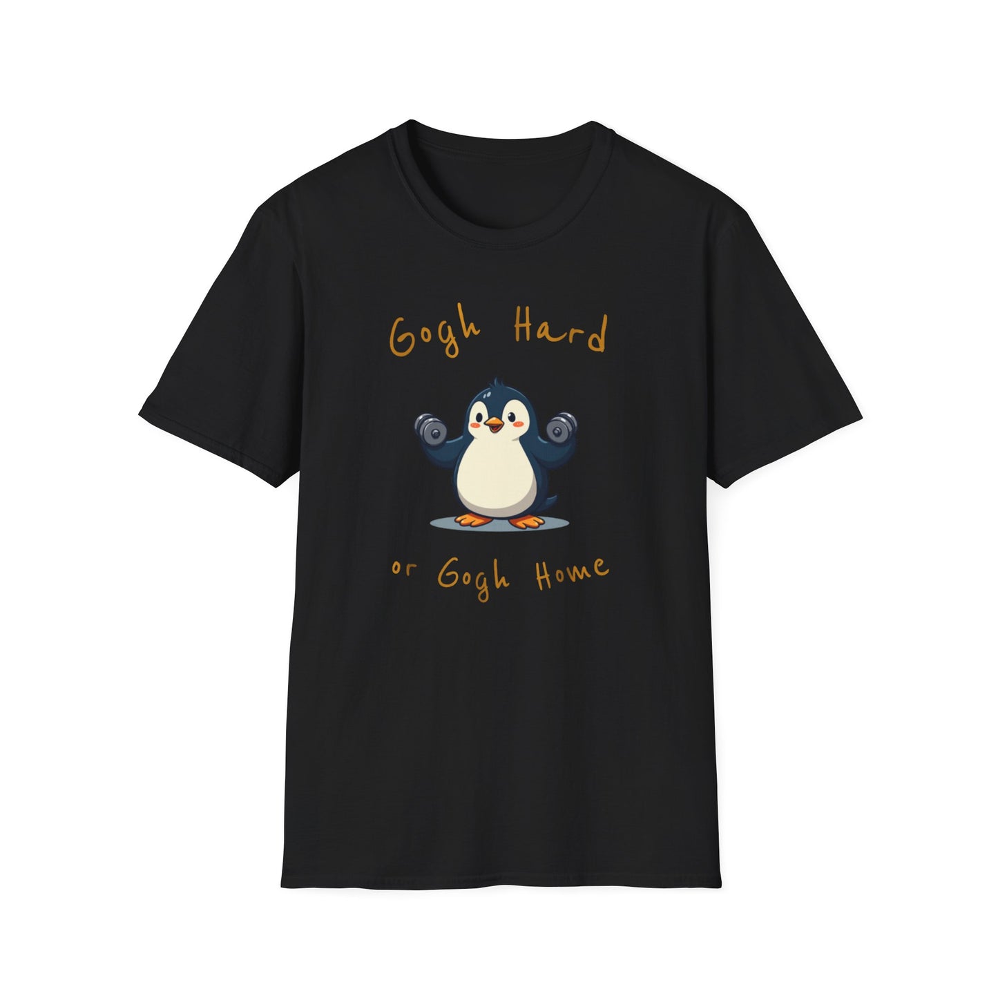 Go hard or go home Penguin Weight lift Funny T-Shirt