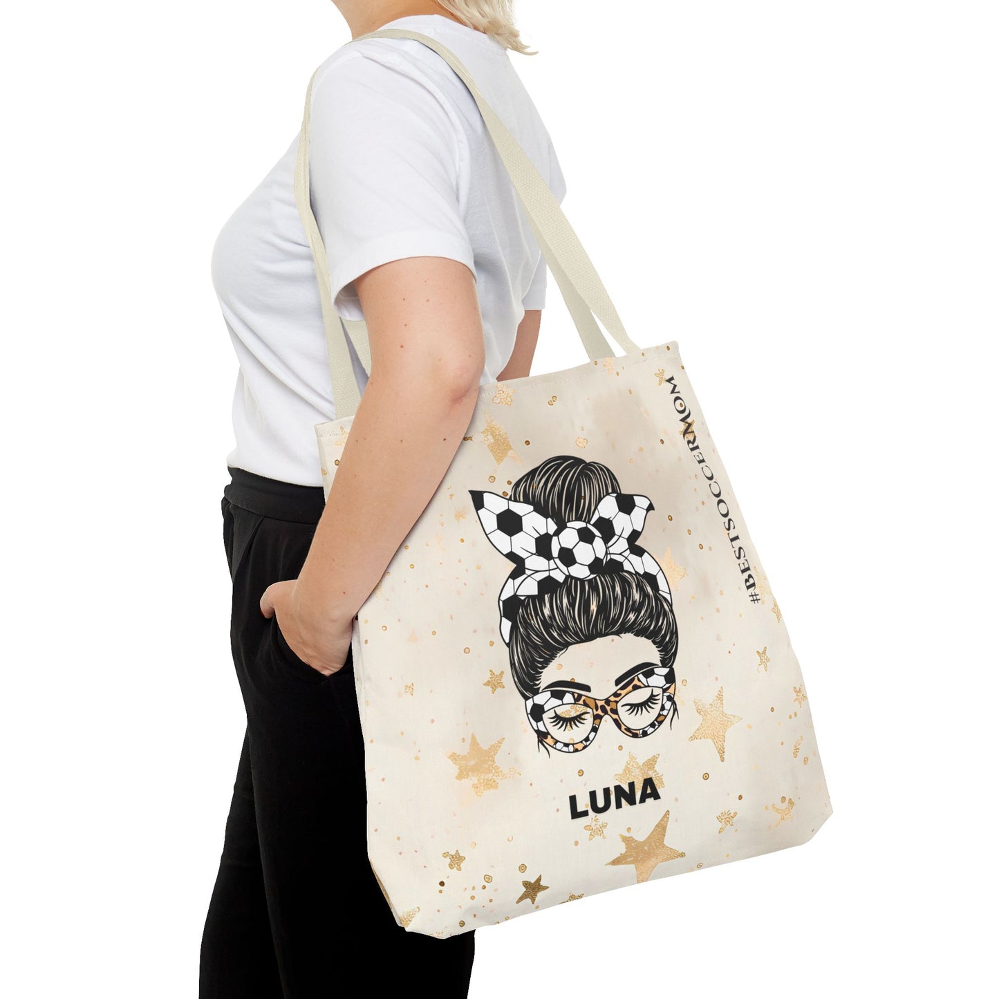 Personalized Funny Best Soccer Mom Tote Bag