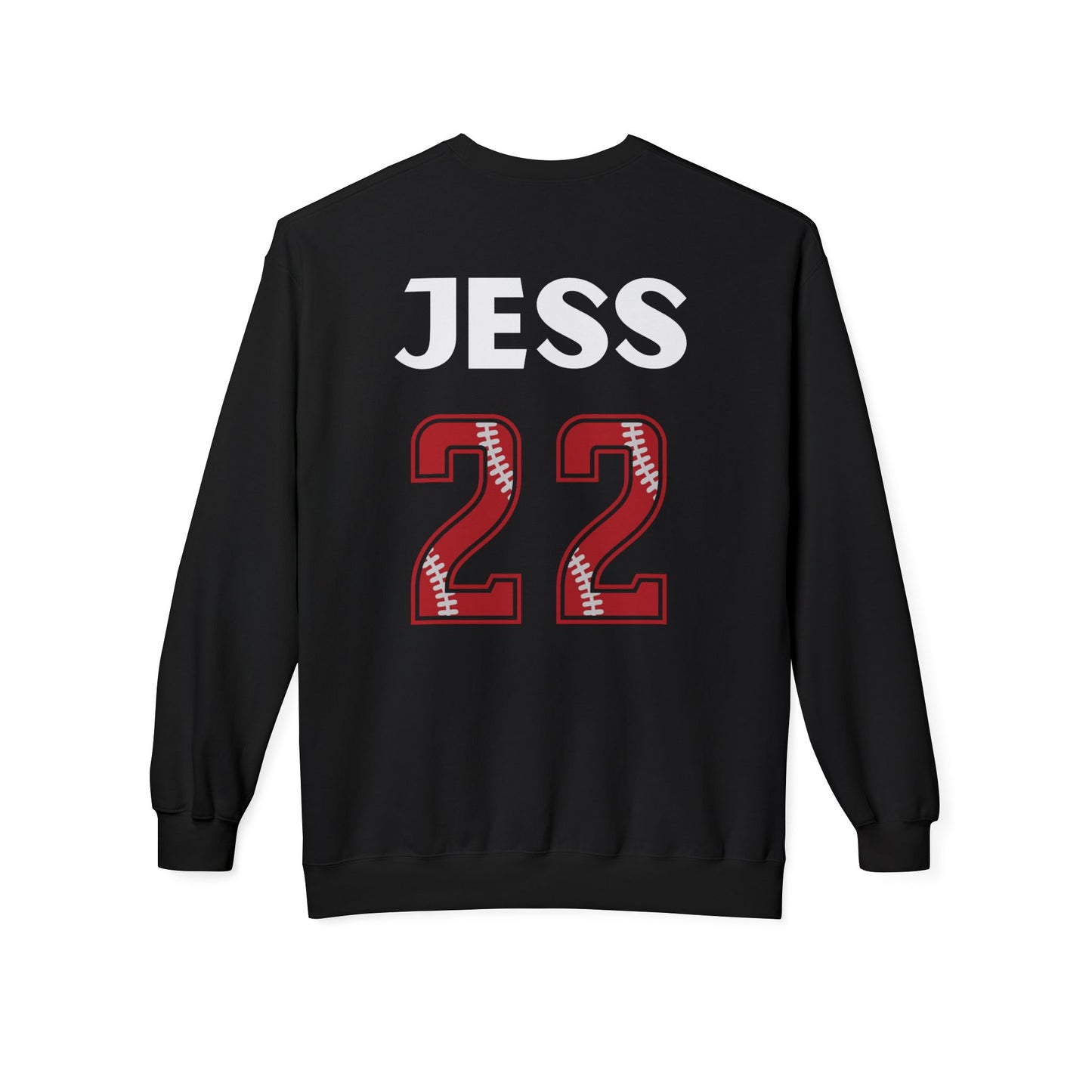 Personlised Name and Number Baseball Ribbon Sweatshirt