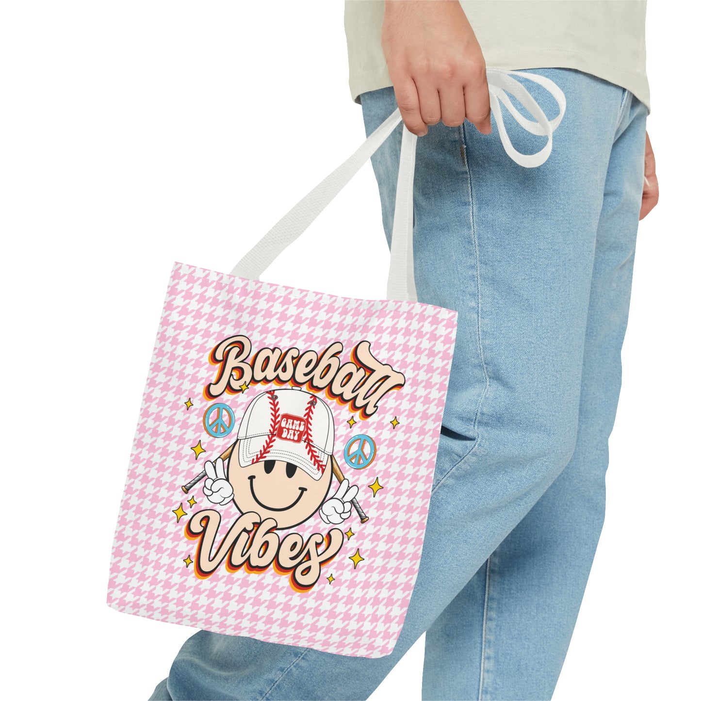 Cute Baseball Vibes Tote Bag