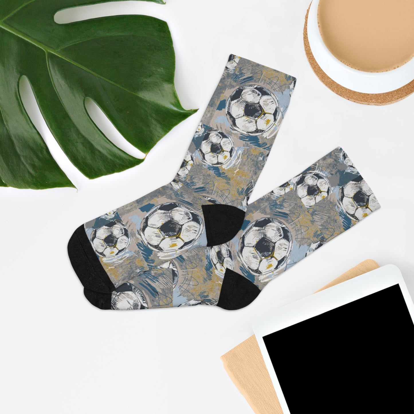 Soccer Watercolor Socks