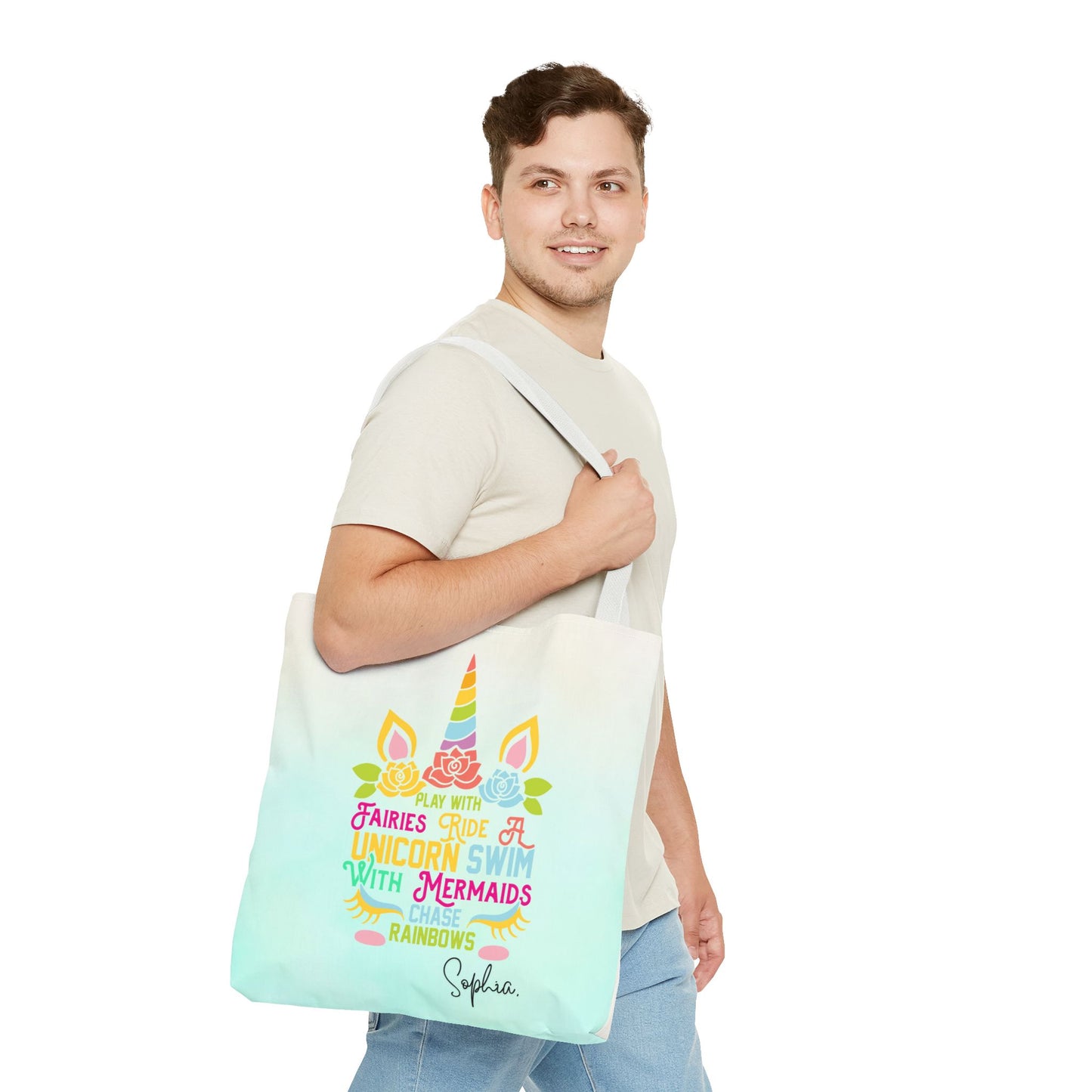 Unicorn Swimming Tote Bag