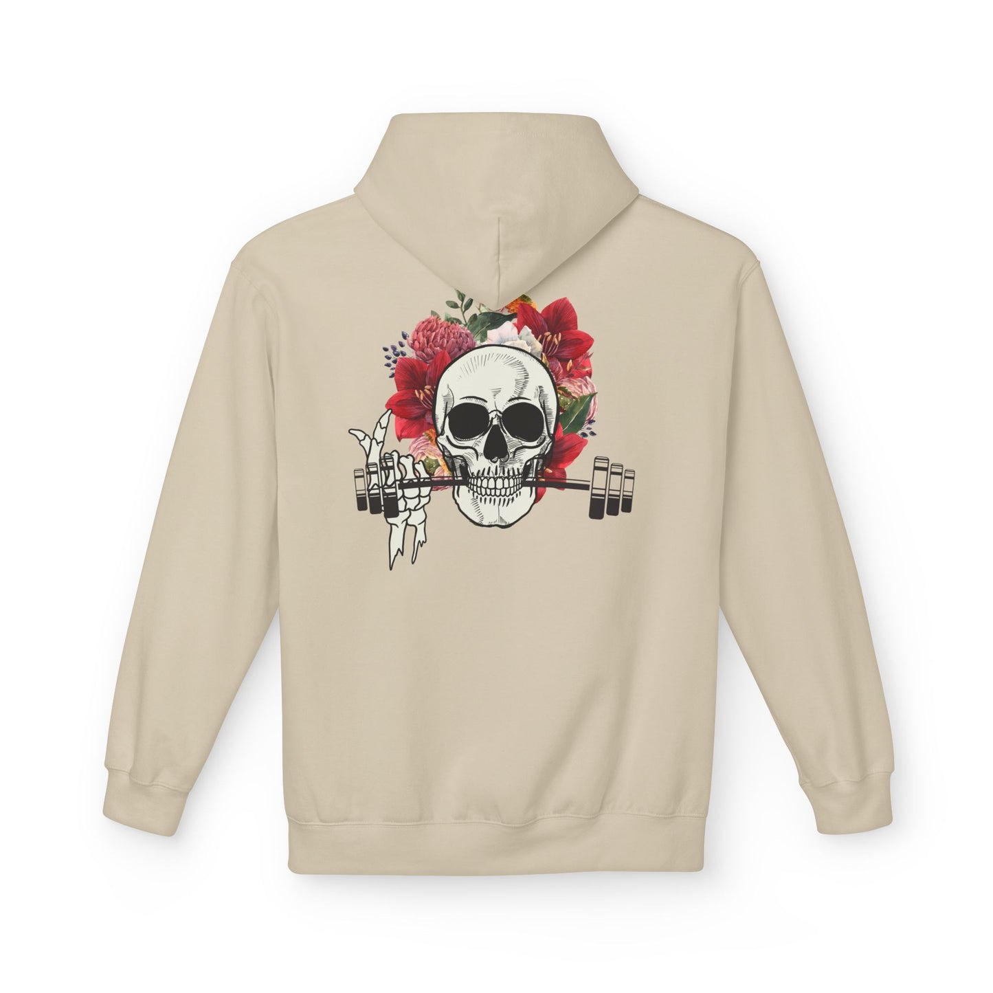 Flowered Skull Fitness Hoodie