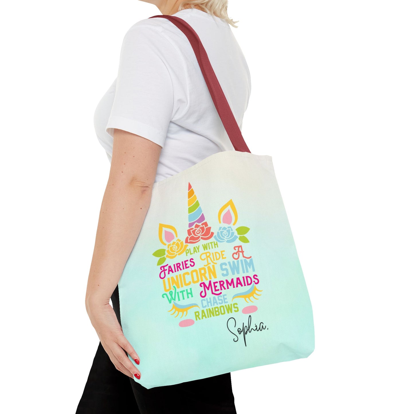 Unicorn Swimming Tote Bag
