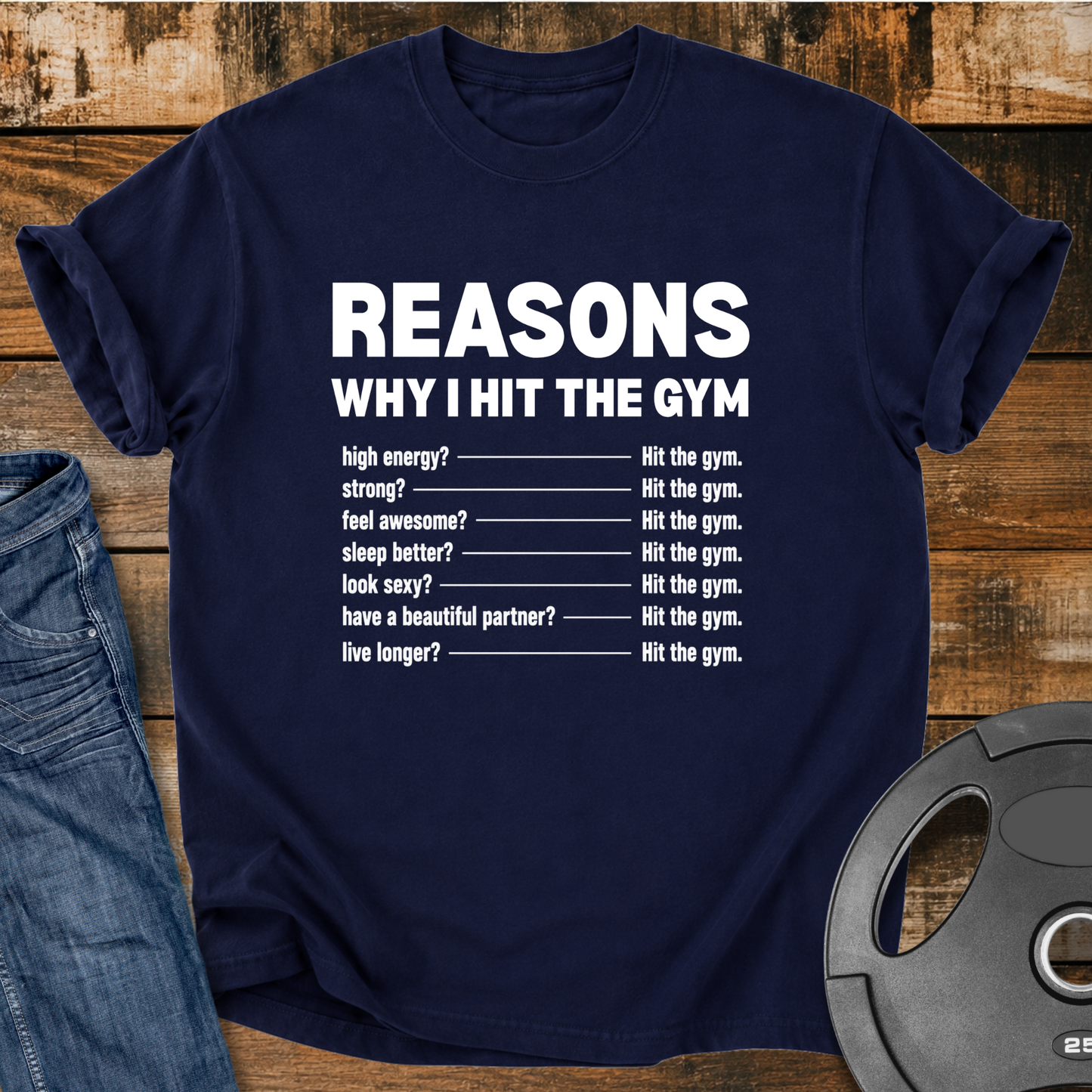 I Hit The Gym Vintage Wash T-Shirt