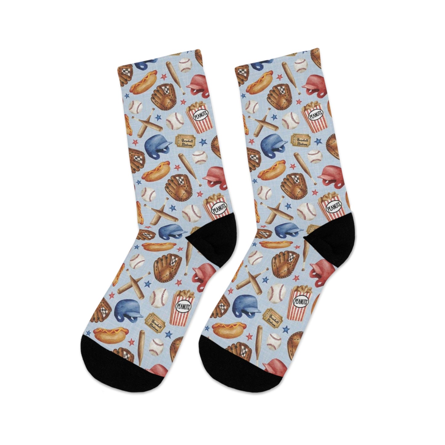 Baseball Stadium Blue Socks