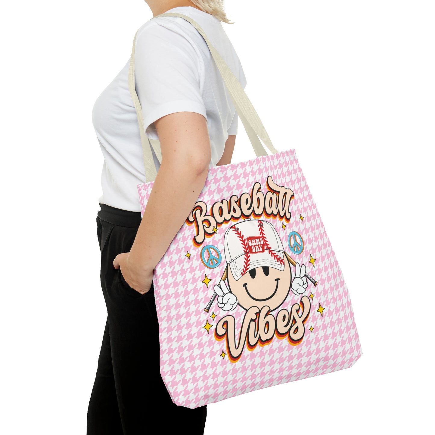 Cute Baseball Vibes Tote Bag