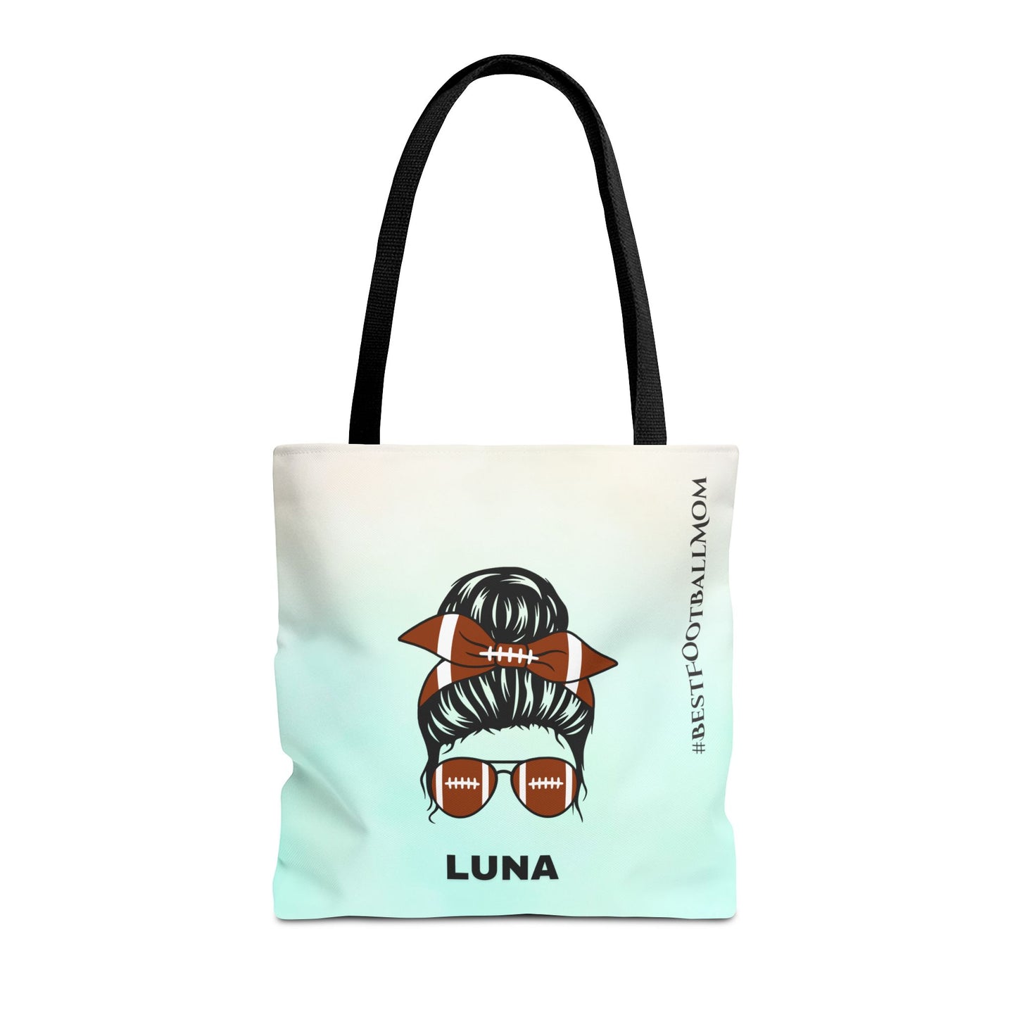 Personalized Funny Best Football Mom Tote Bag