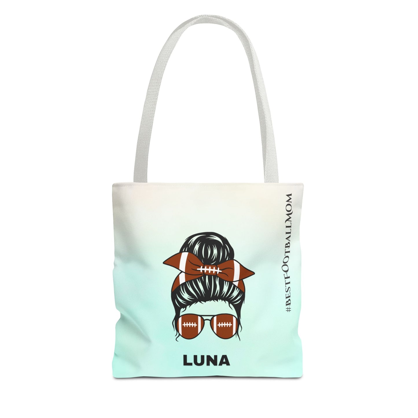 Personalized Funny Best Football Mom Tote Bag