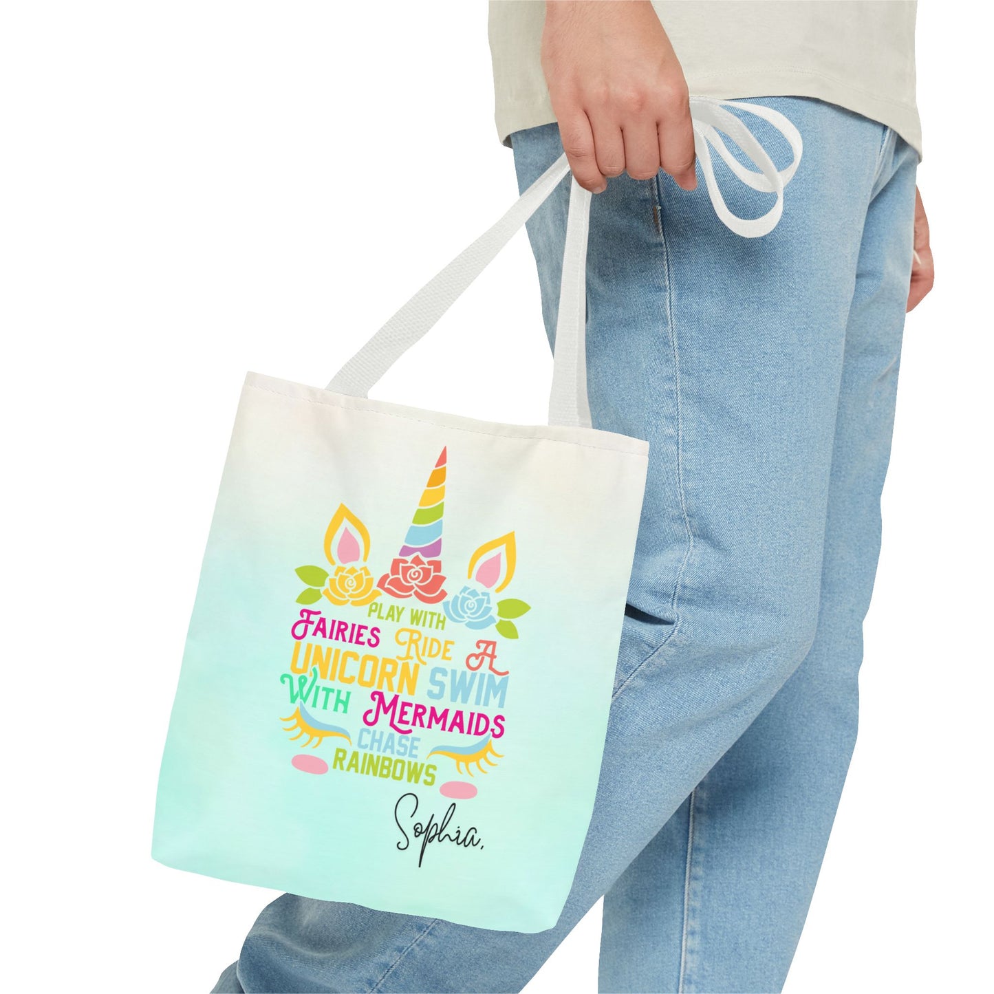 Unicorn Swimming Tote Bag