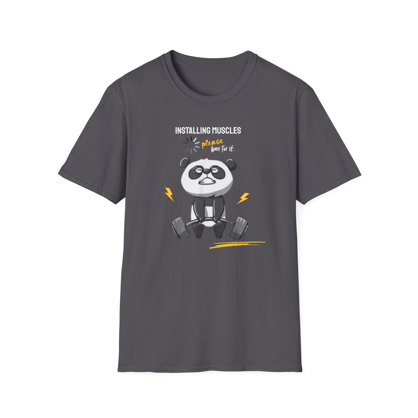Panda Installing Muscles Memes T-Shirt