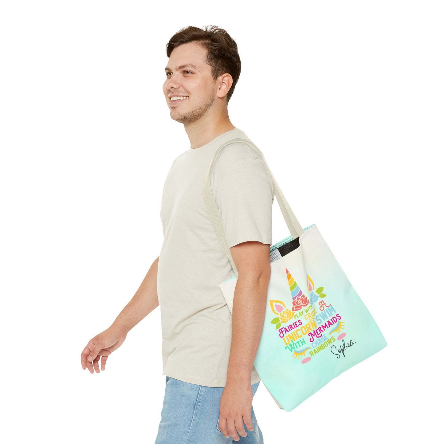 Unicorn Swimming Tote Bag