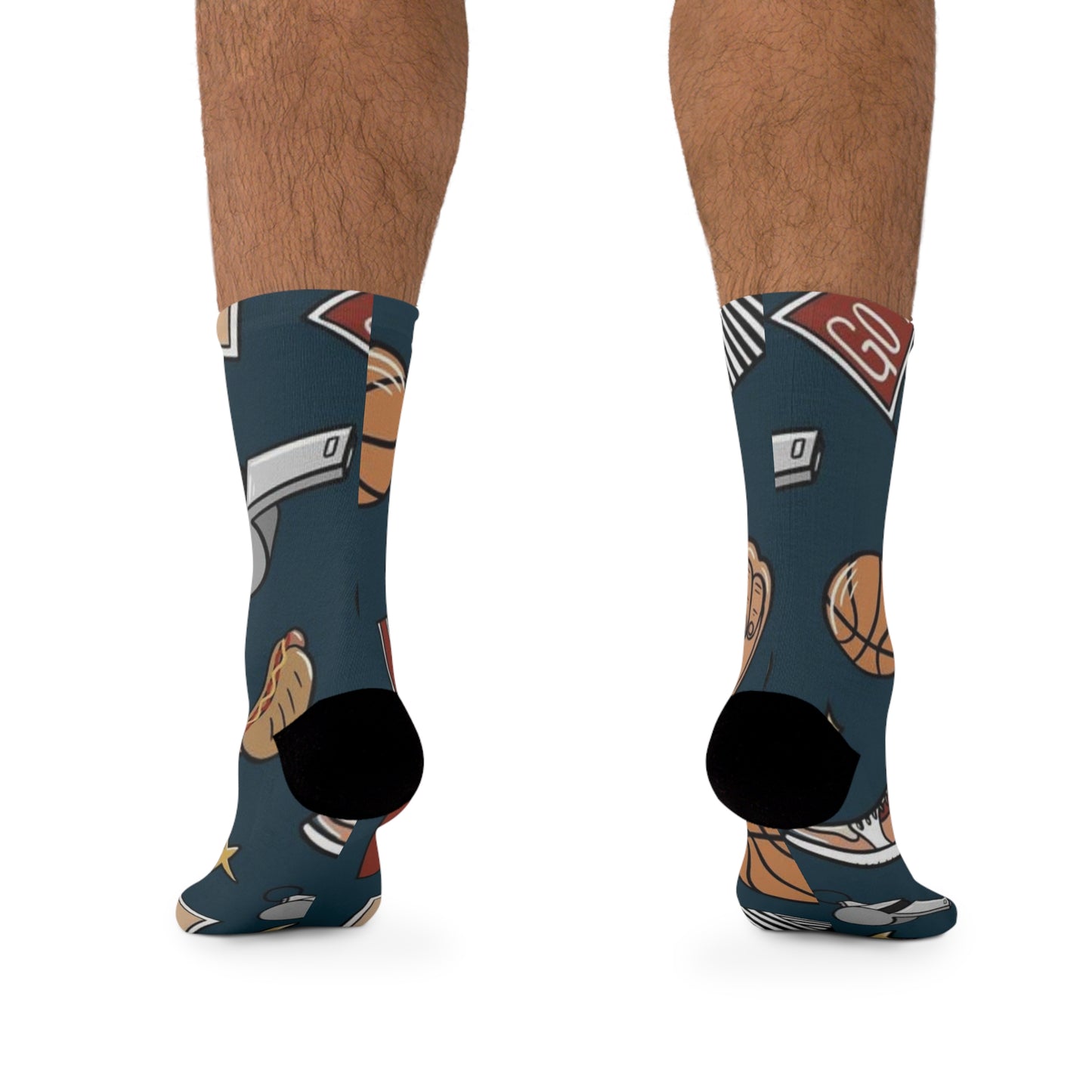 Basketball Go Blue Socks
