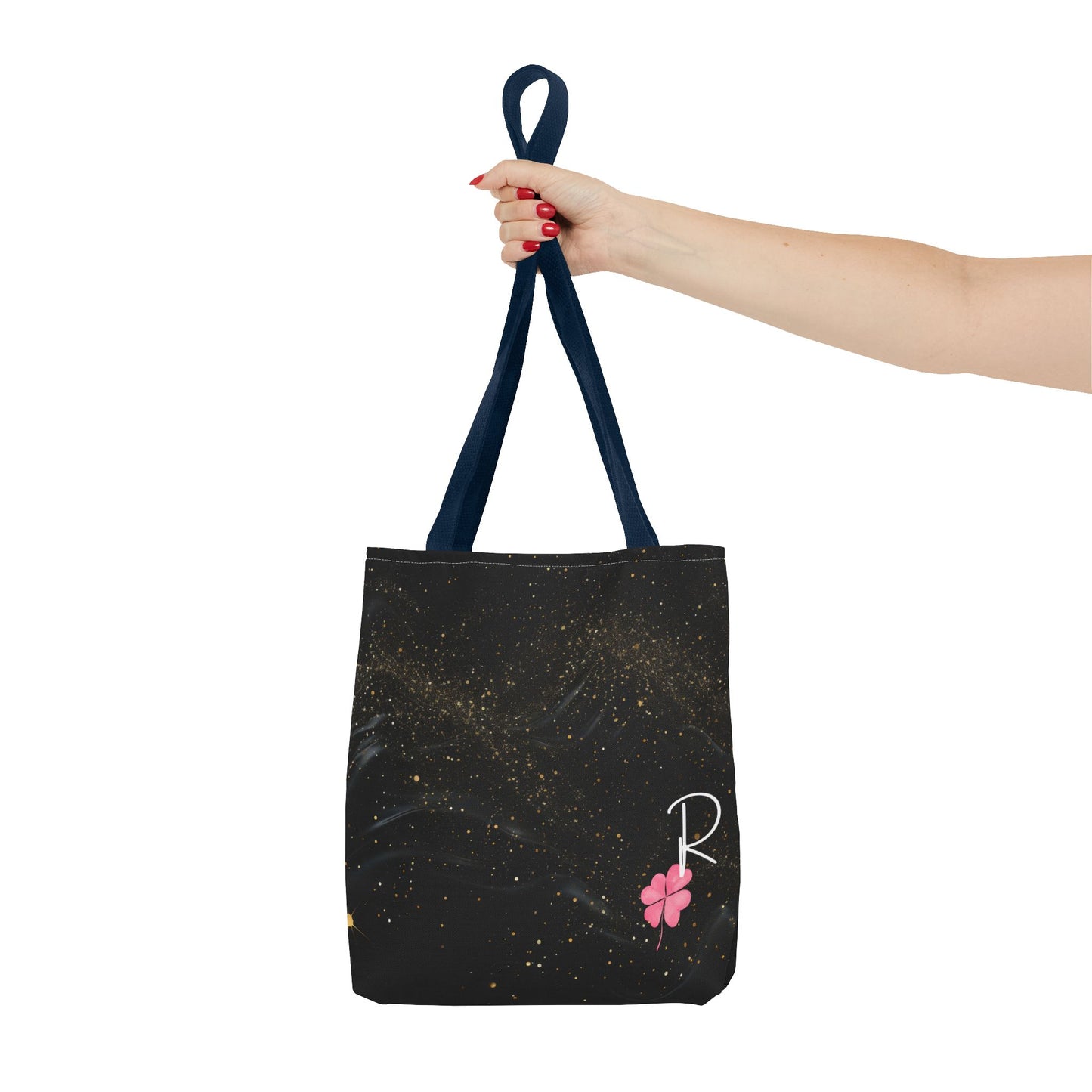 Custom Initial Clover Tote Bag