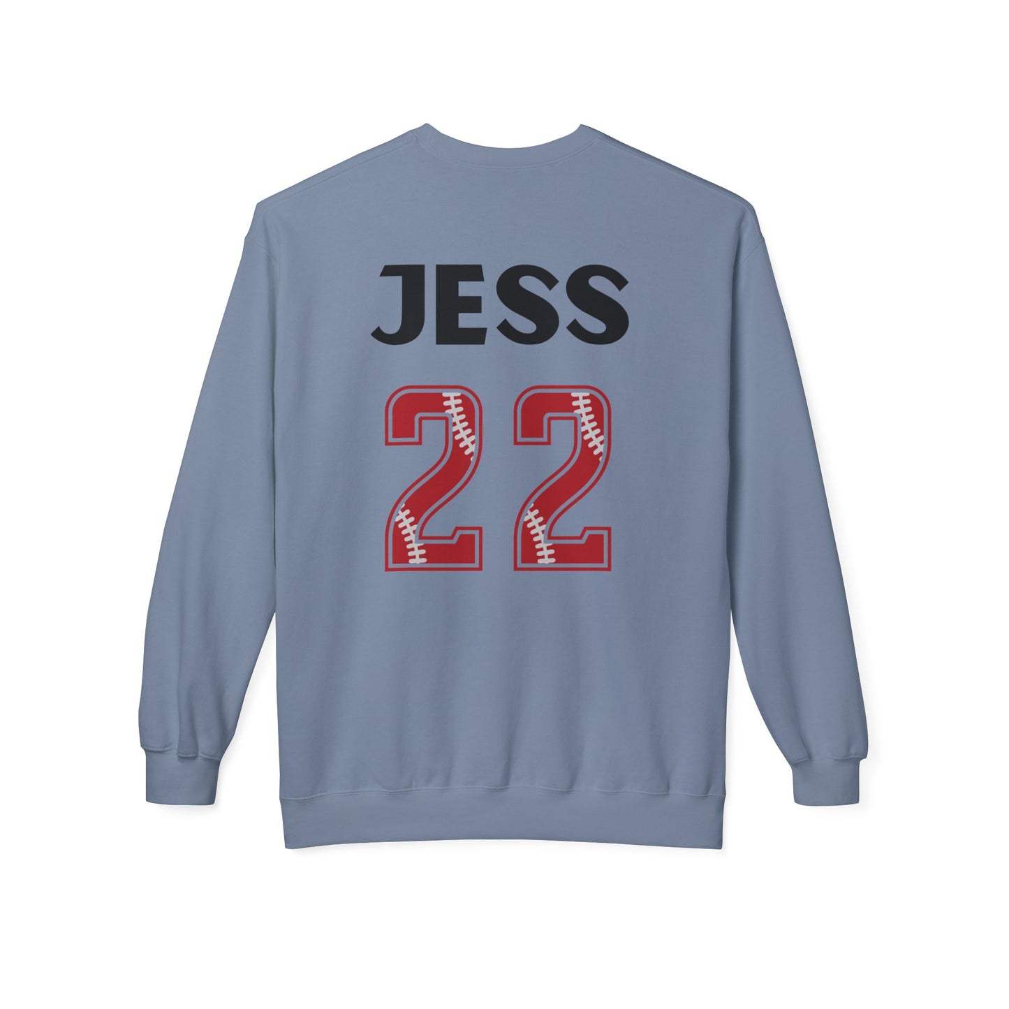 Personlised Name and Number Baseball Ribbon Sweatshirt