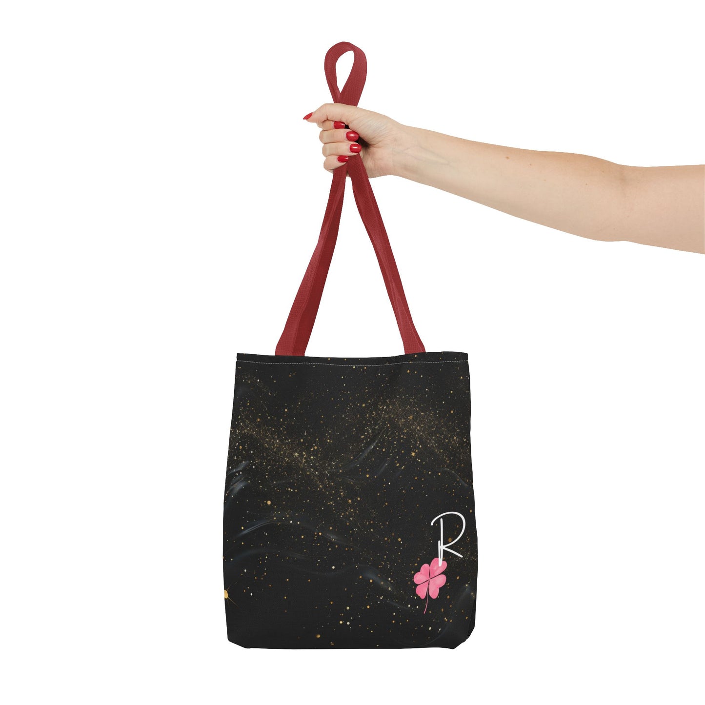 Custom Initial Clover Tote Bag
