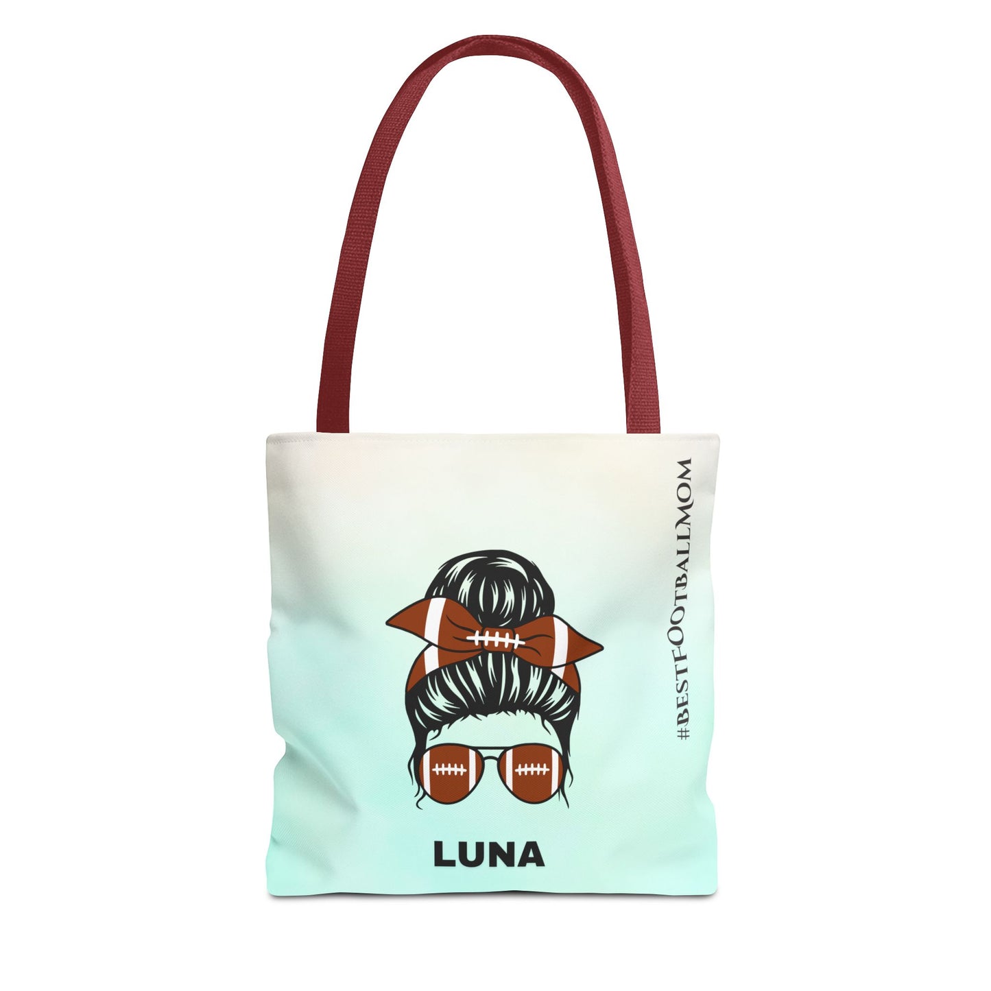 Personalized Funny Best Football Mom Tote Bag
