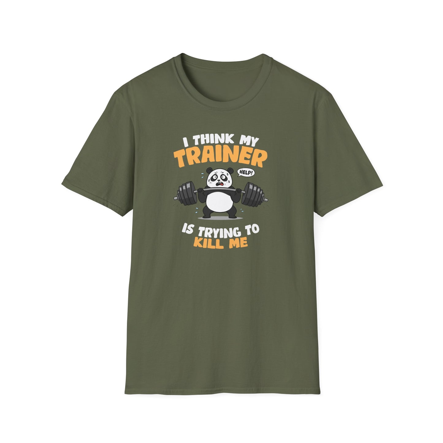 "I Think My Trainer Is Trying to Kill Me" Panda Meme T-Shirt