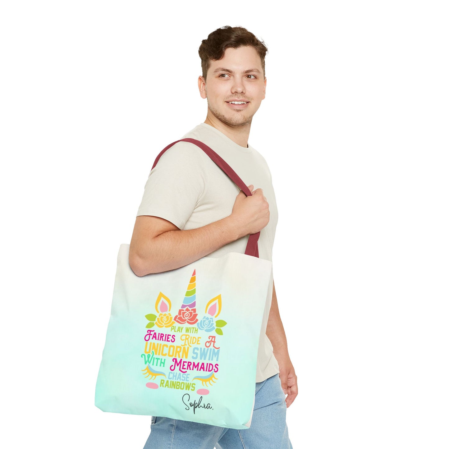 Unicorn Swimming Tote Bag
