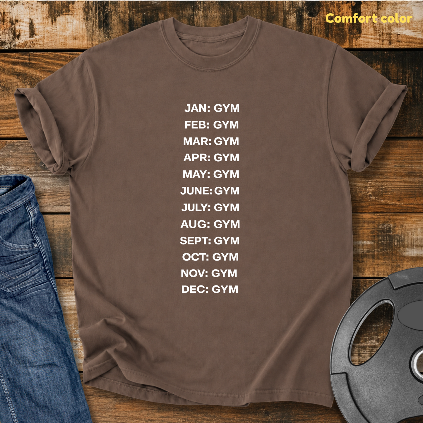 Jan to Dec: Gym Vintage Wash T-Shirt