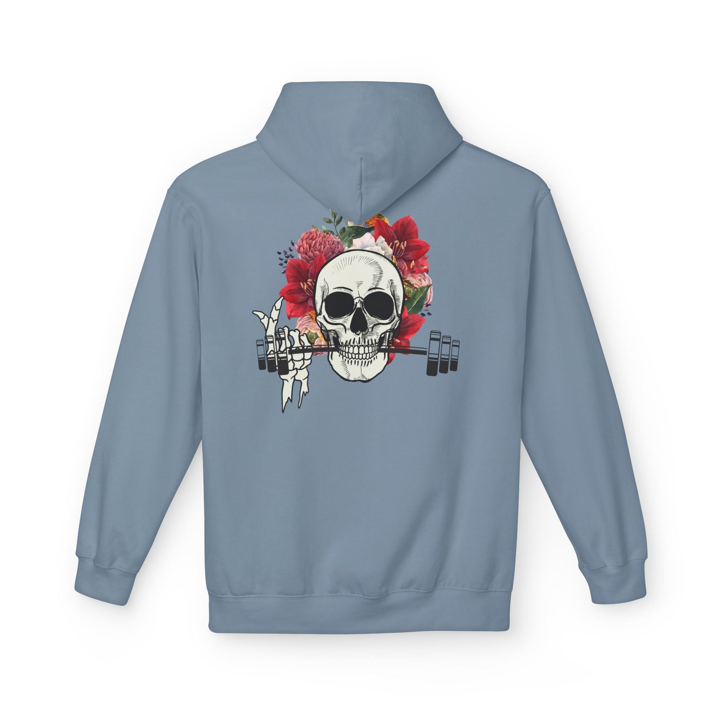 Flowered Skull Fitness Hoodie