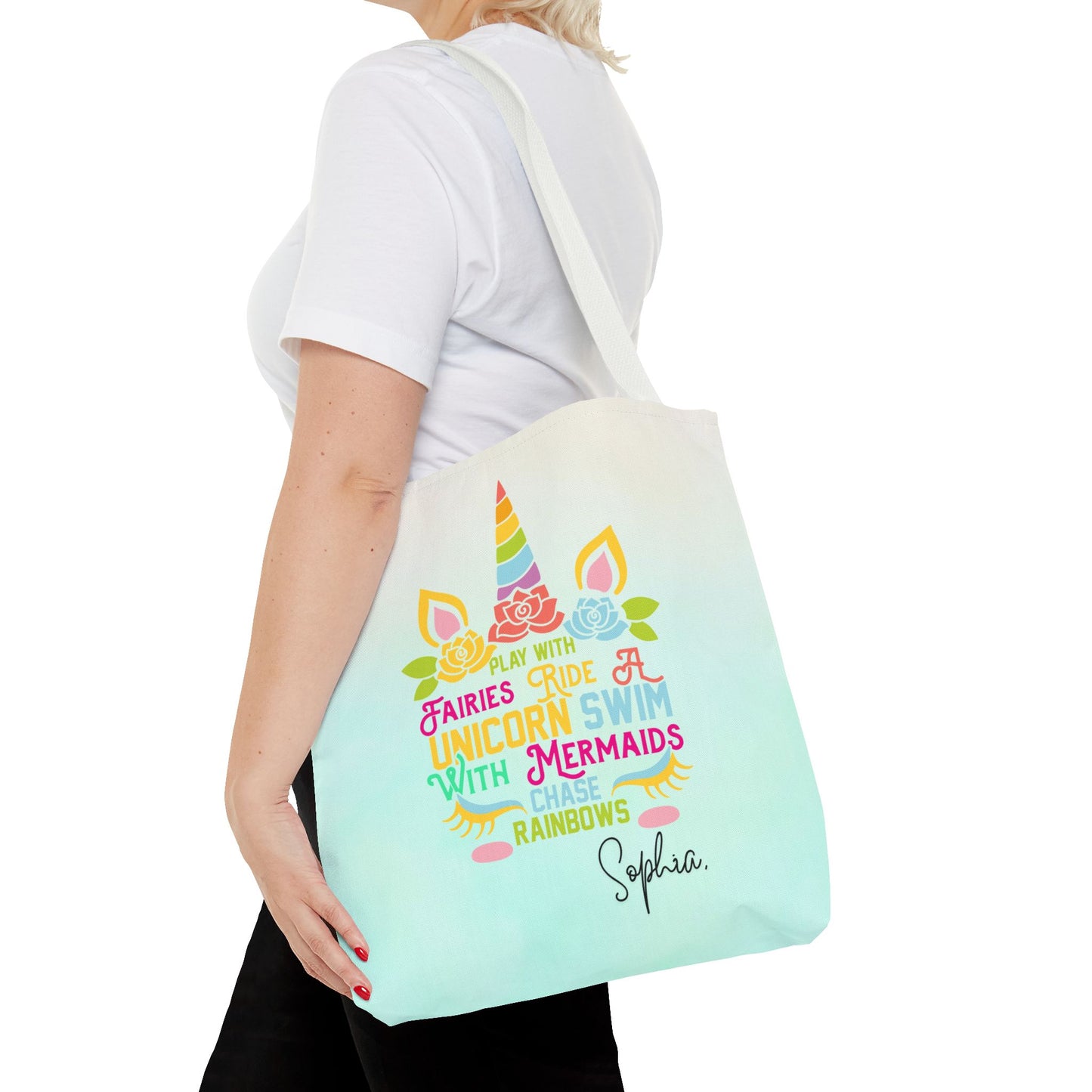 Unicorn Swimming Tote Bag