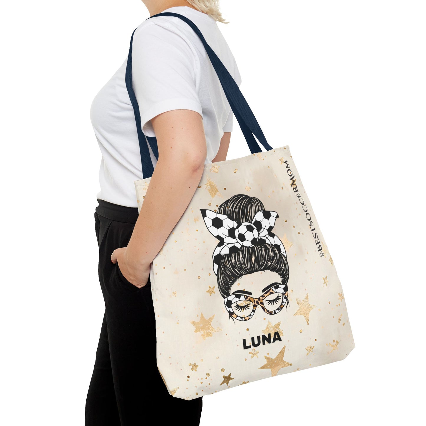 Personalized Funny Best Soccer Mom Tote Bag