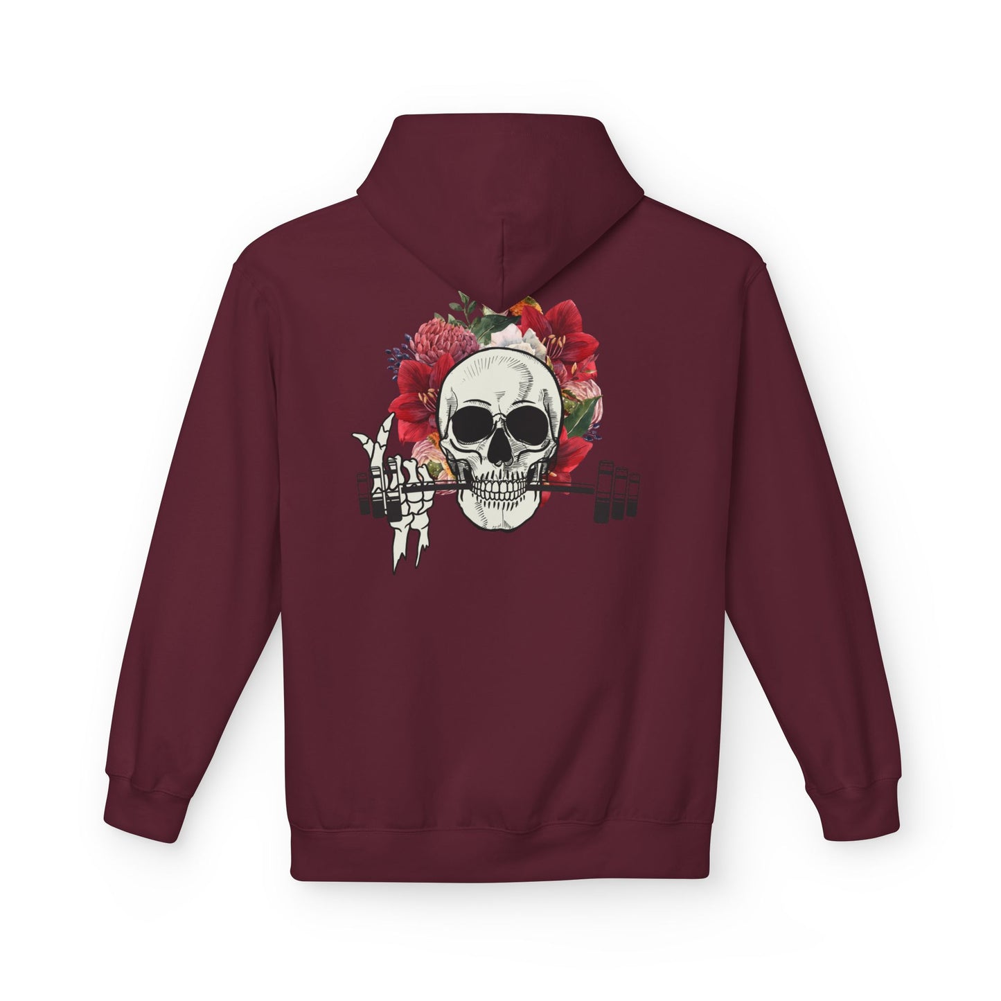Flowered Skull Fitness Hoodie