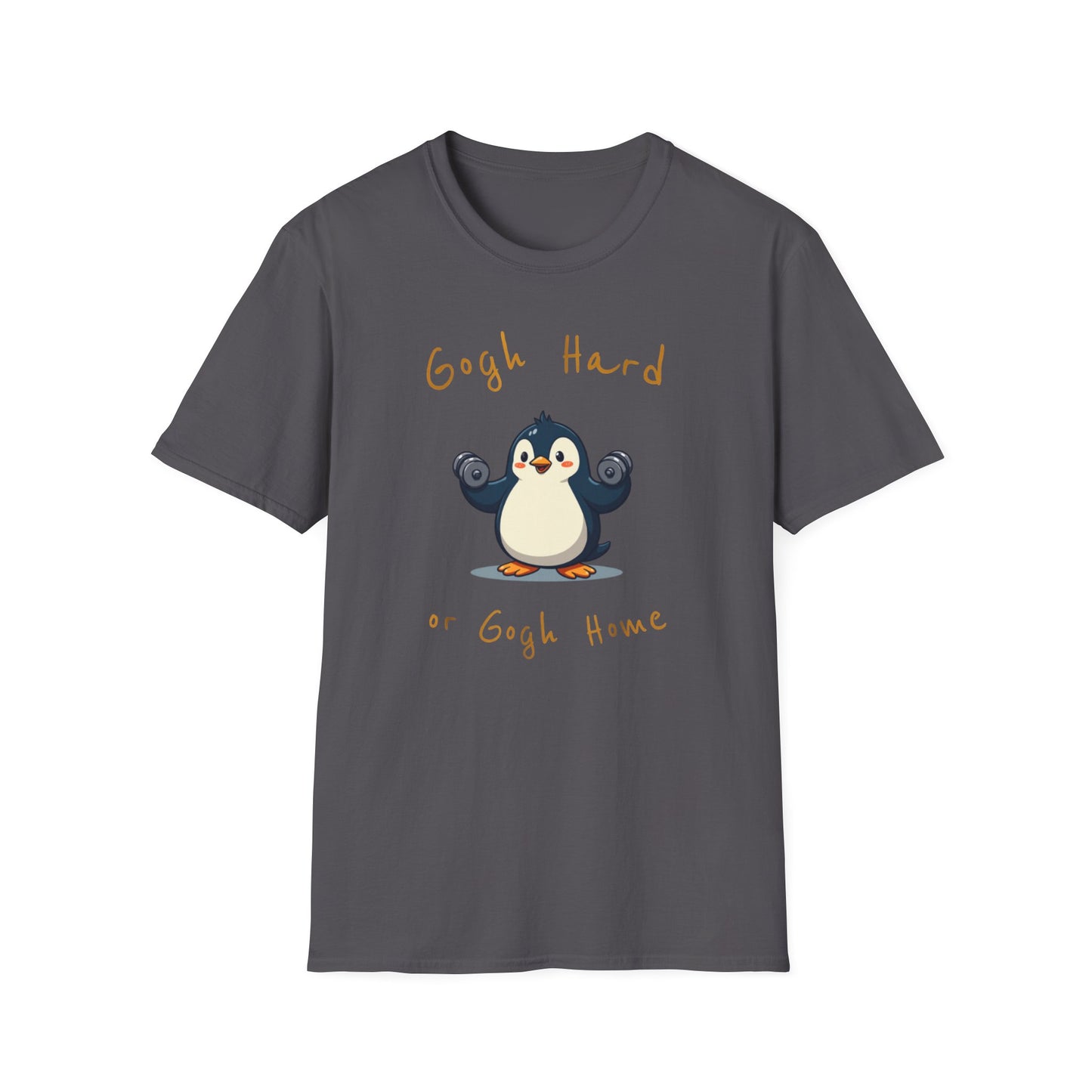 Go hard or go home Penguin Weight lift Funny T-Shirt
