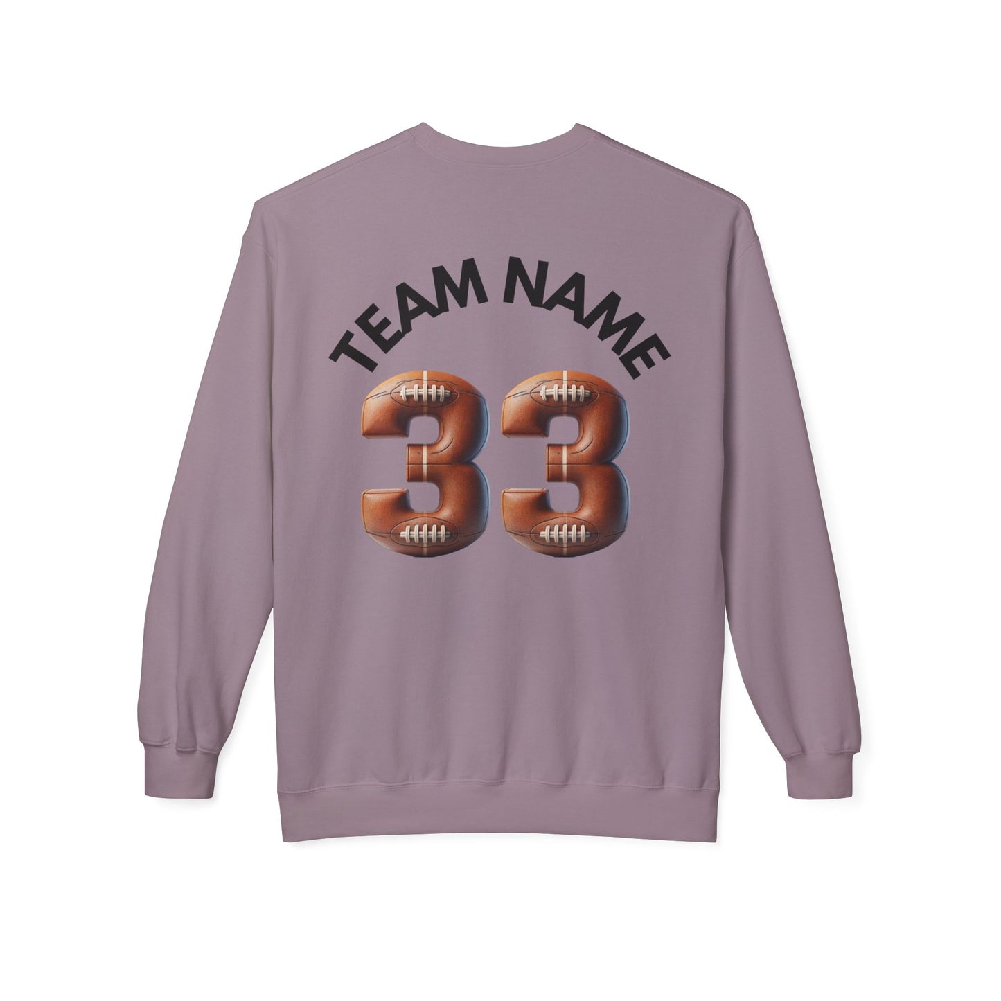 Personlized Name and Team Name on Sweatshirt Football