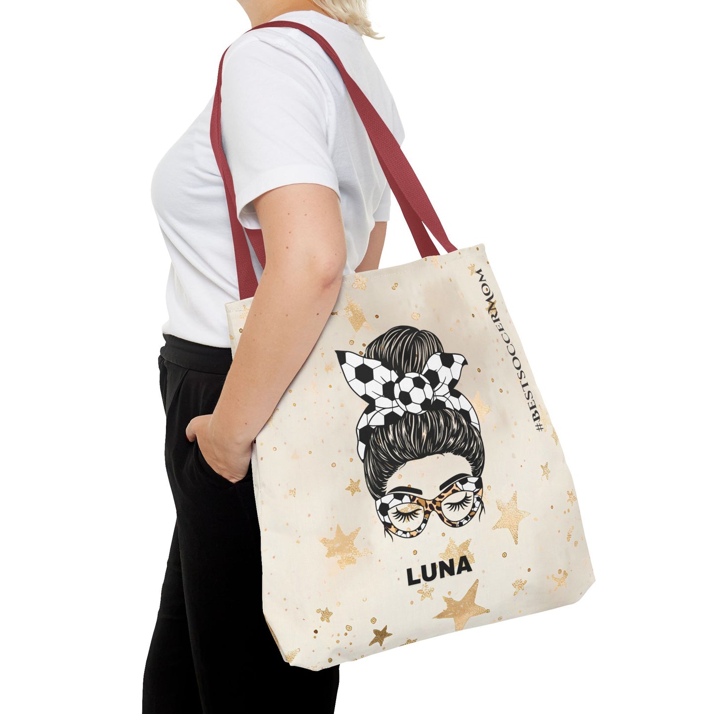 Personalized Funny Best Soccer Mom Tote Bag