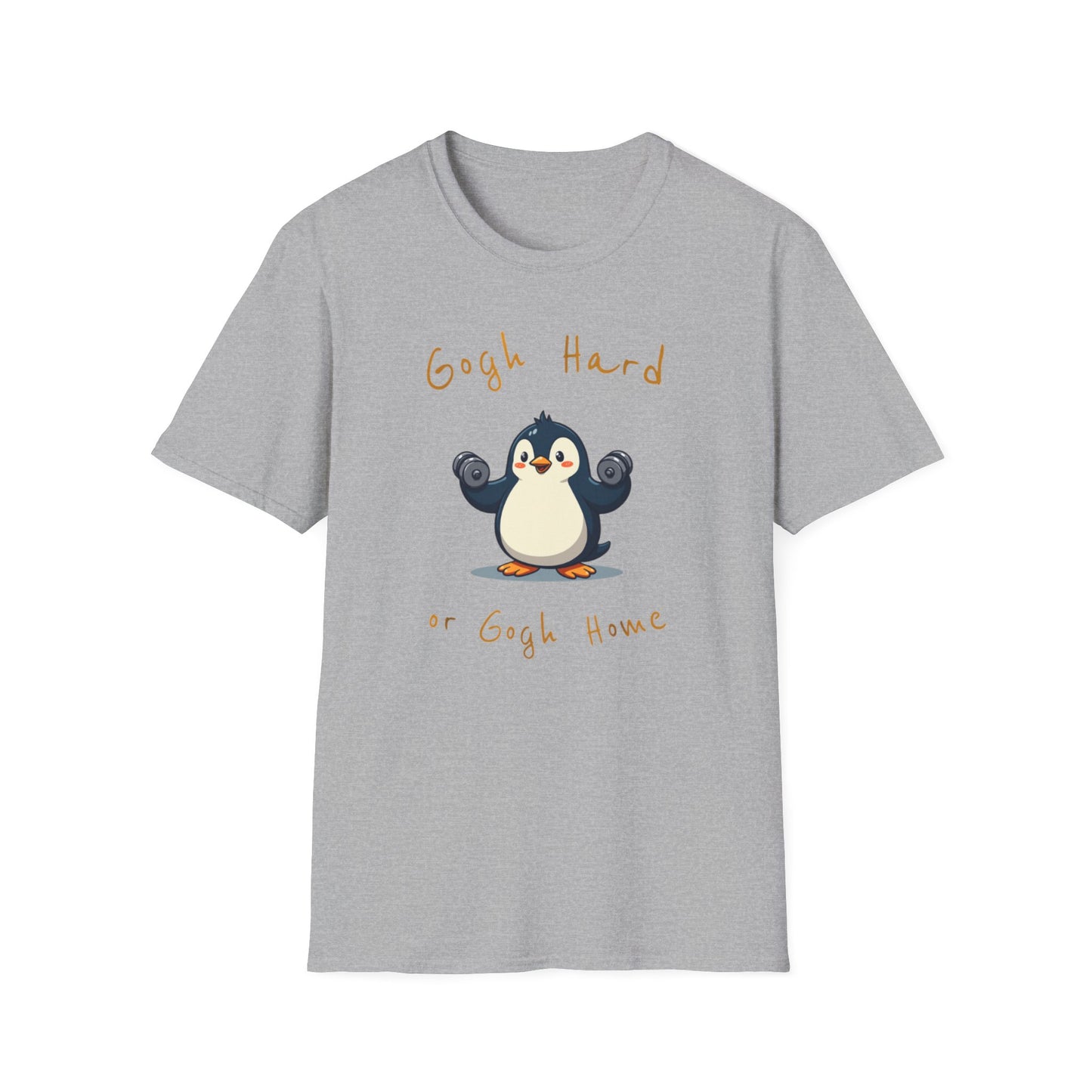 Go hard or go home Penguin Weight lift Funny T-Shirt