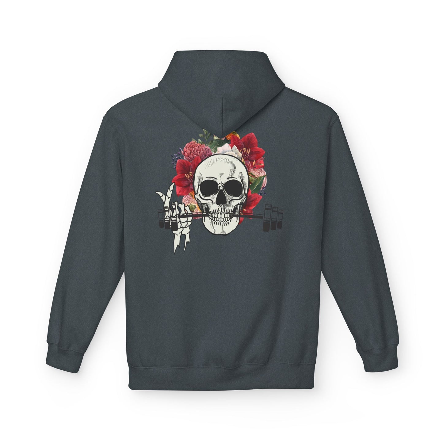 Flowered Skull Fitness Hoodie