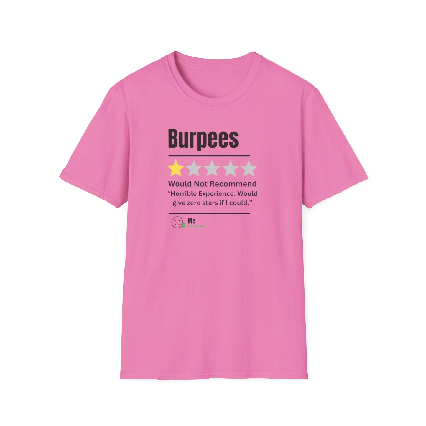 'Burpees, RECOMMEND' T-Shirt