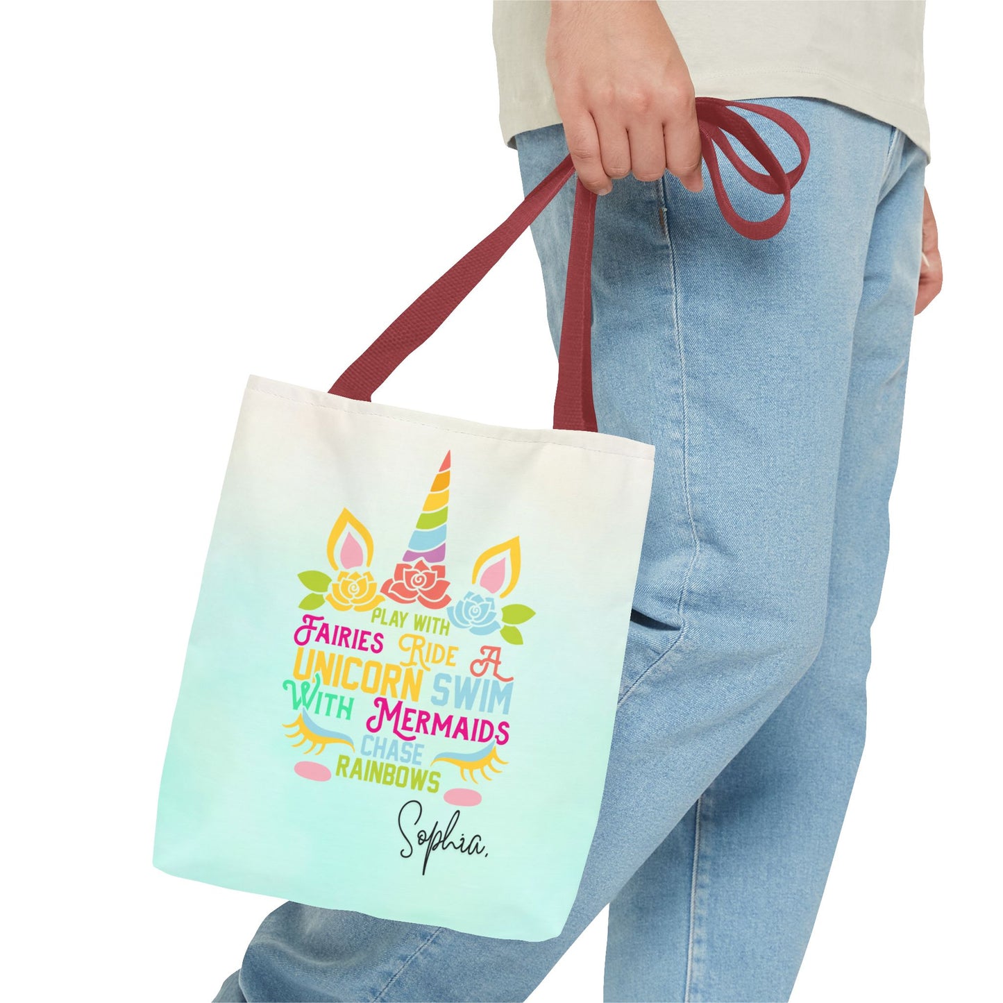 Unicorn Swimming Tote Bag