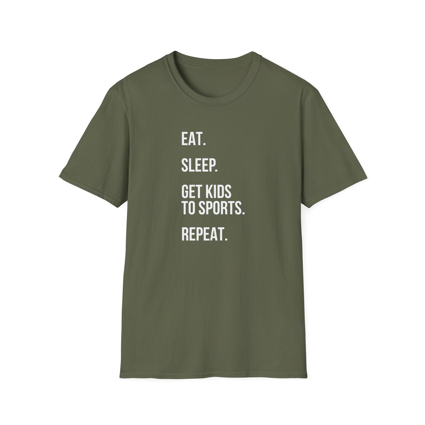 'Eat. Sleep. Get Kids to Sports. Repeat.' T-Shirt