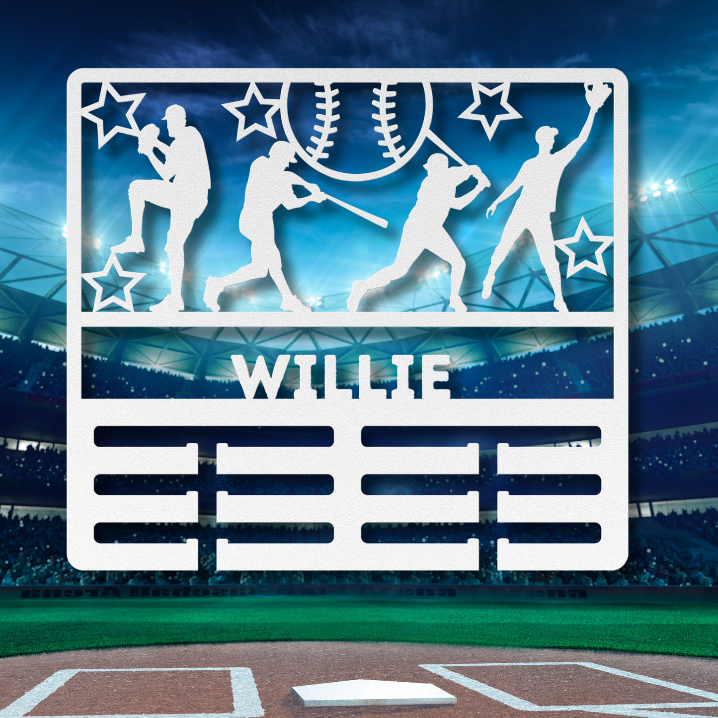 He's Leader Award Baseball | Personlised Baseball Award Holder Metal Signs